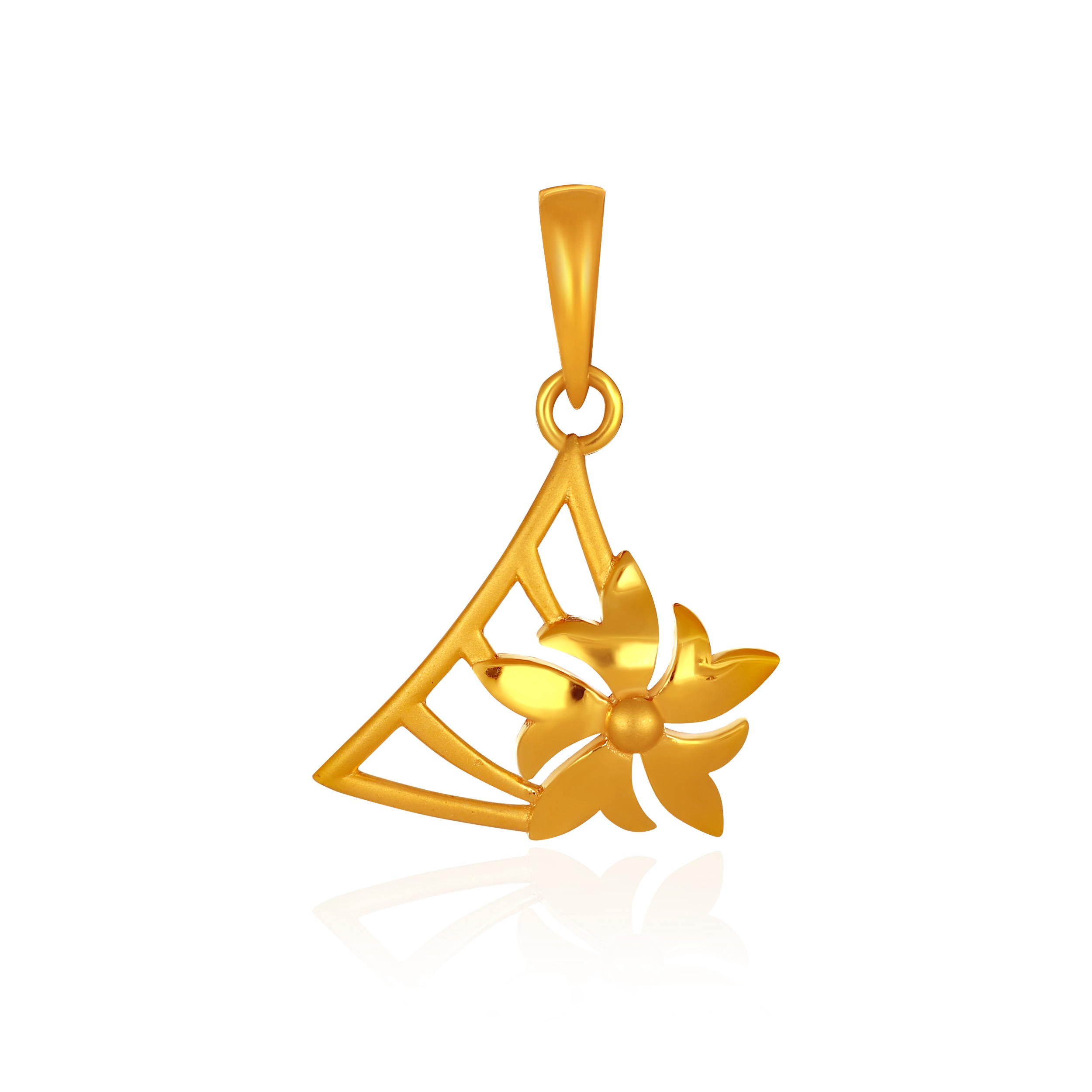 Contemporary Triangle Gold Pendant - Senco Gold and Diamonds