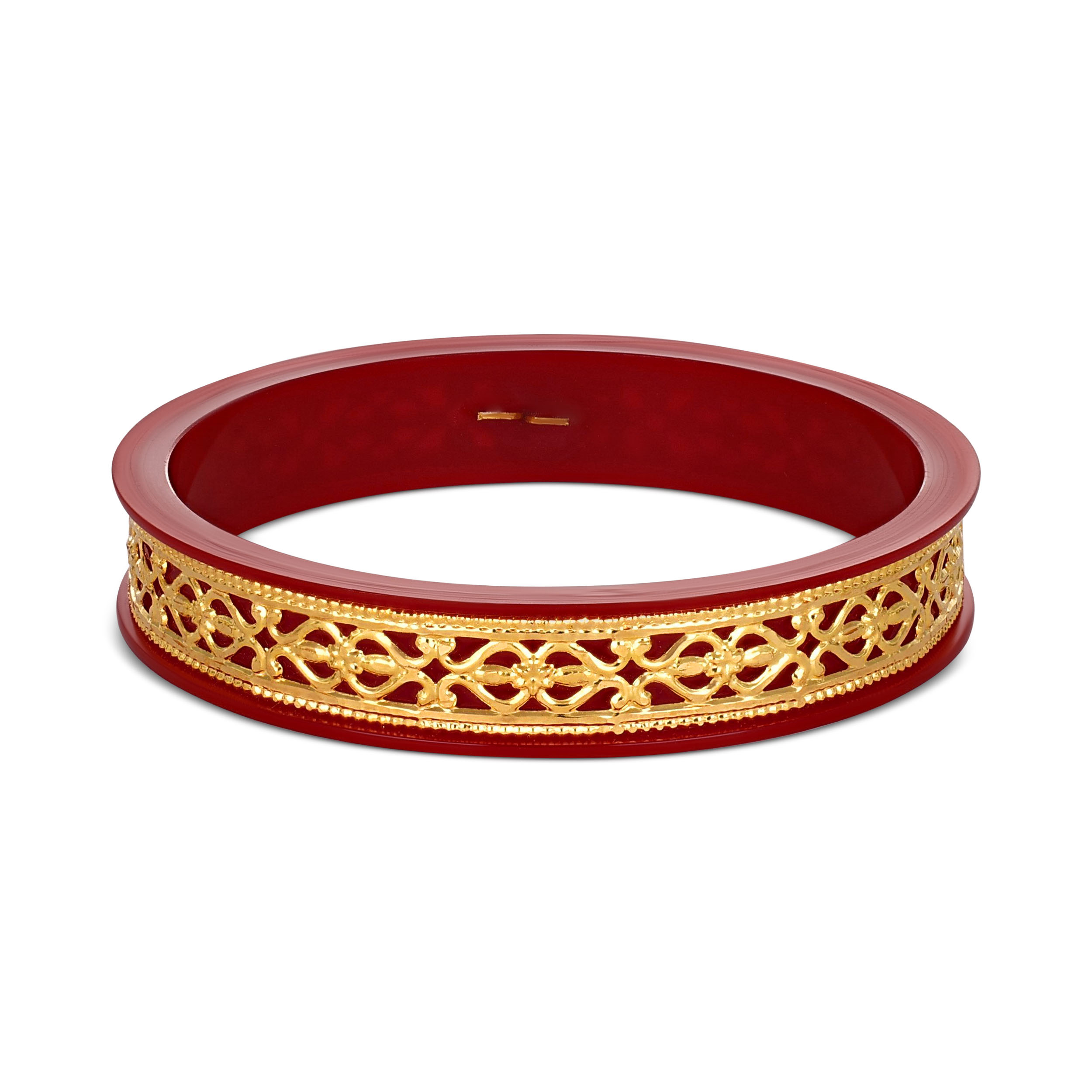 Vermillion Royale Gold Pola Bangle - Senco Gold and Diamonds