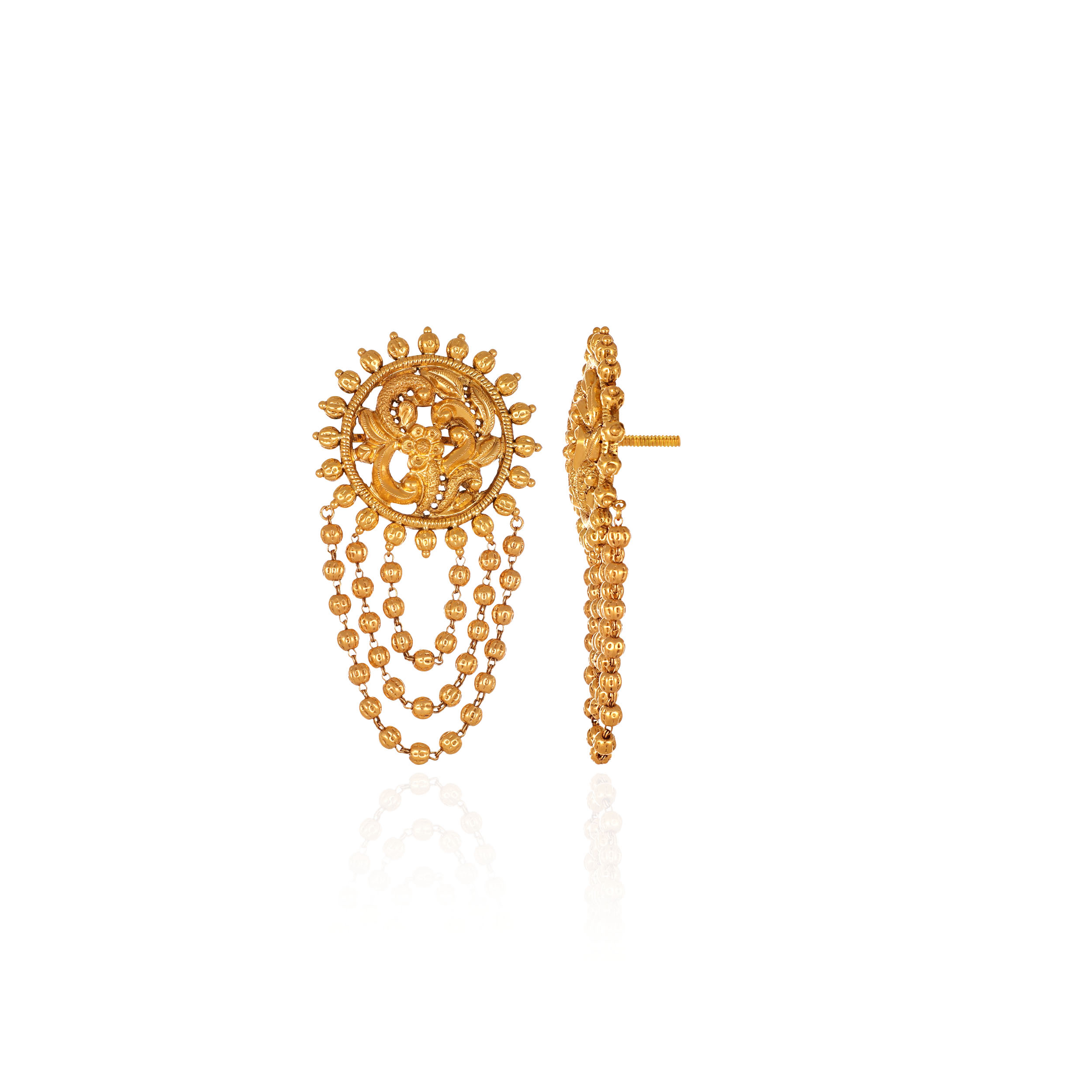 Artisanal Tradition Gold Earrings - Senco Gold and Diamonds