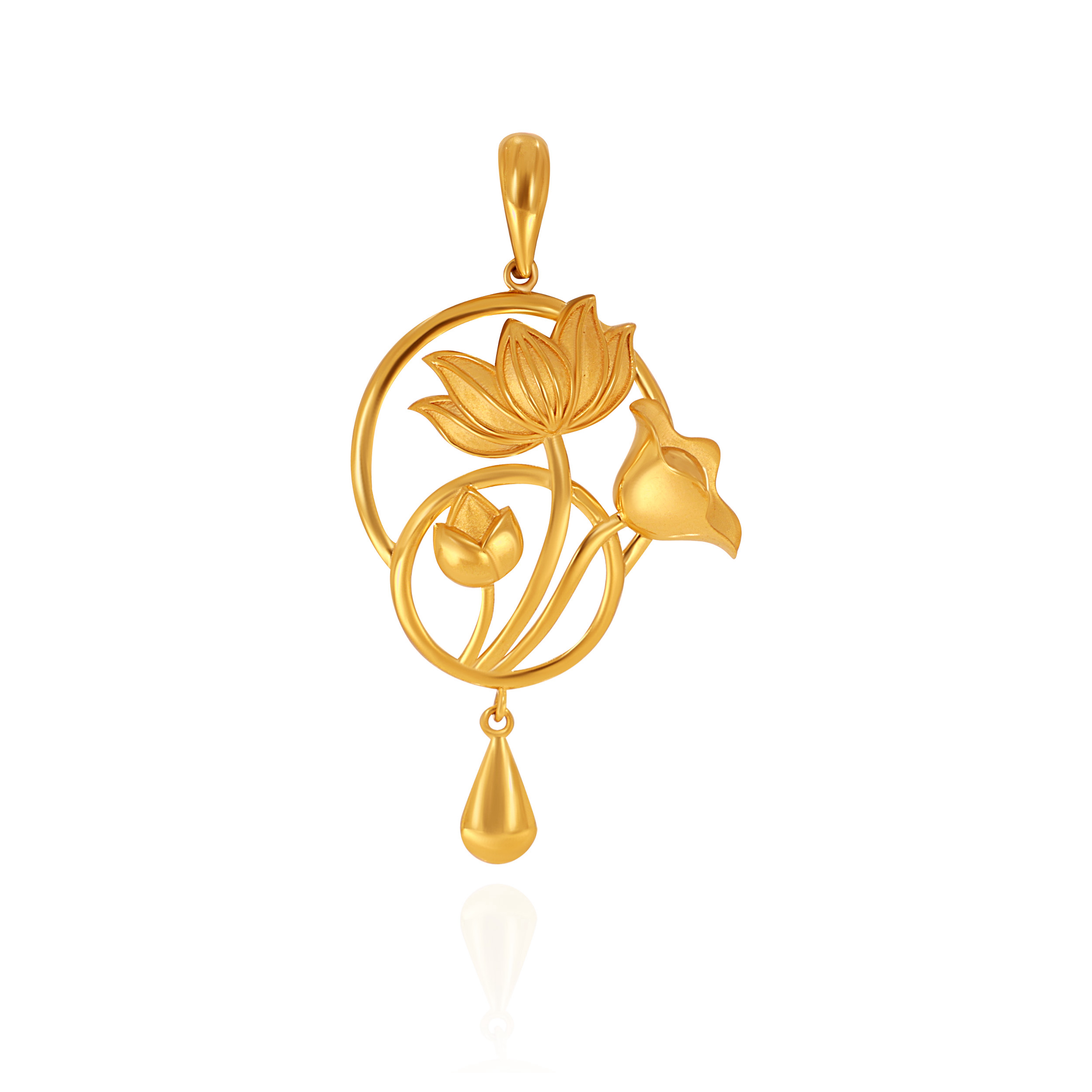 Lotus Dew Gold Pendant - Senco Gold and Diamonds