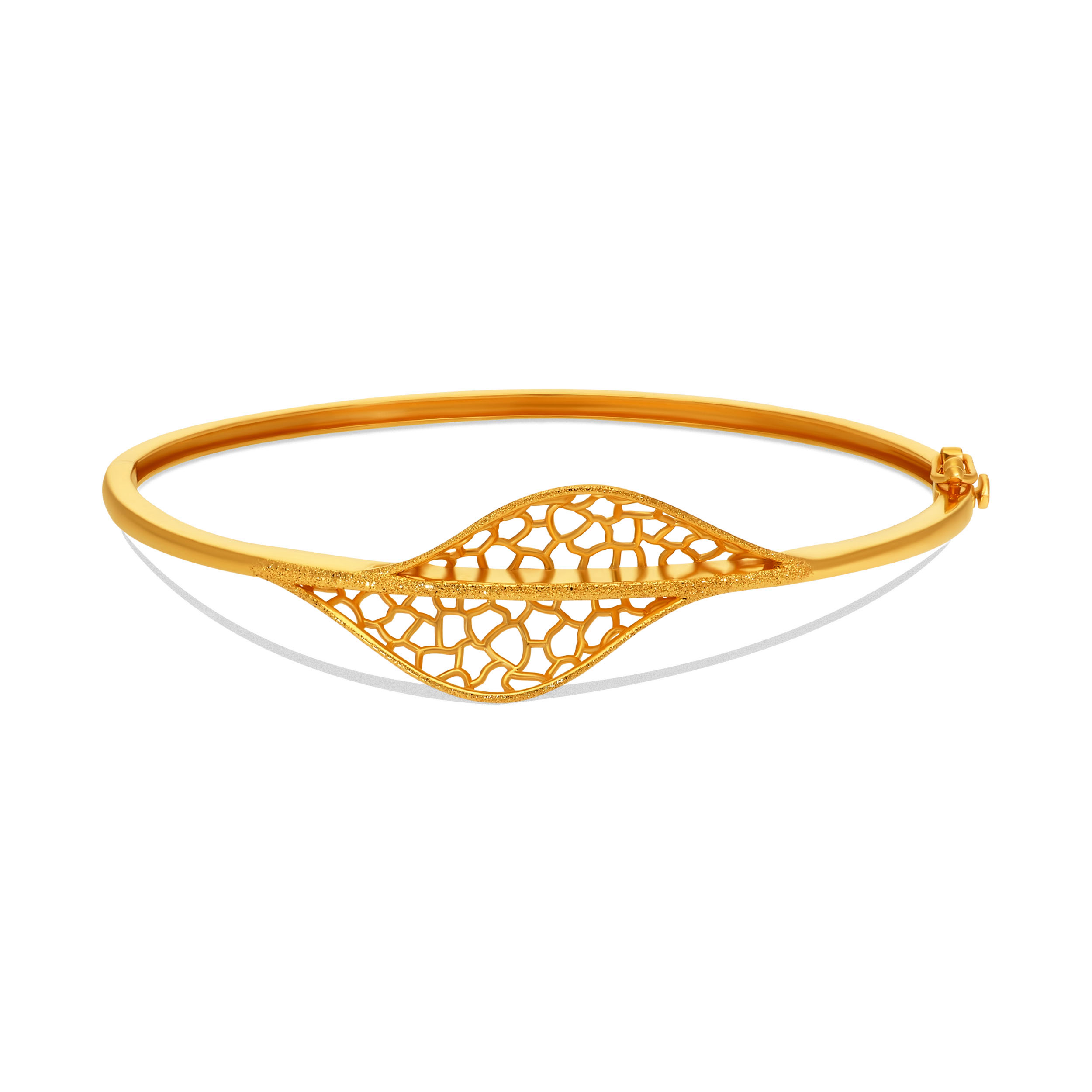 Wavelet Mesh Gold Chur Bangle - Senco Gold and Diamonds