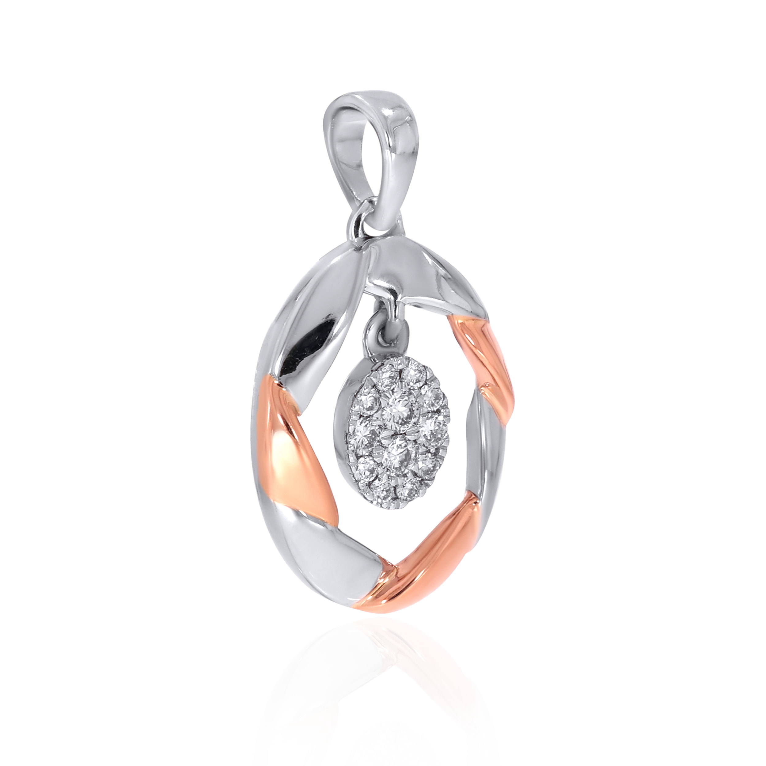 Oval Twists Platinum Pendant - Senco Gold and Diamonds