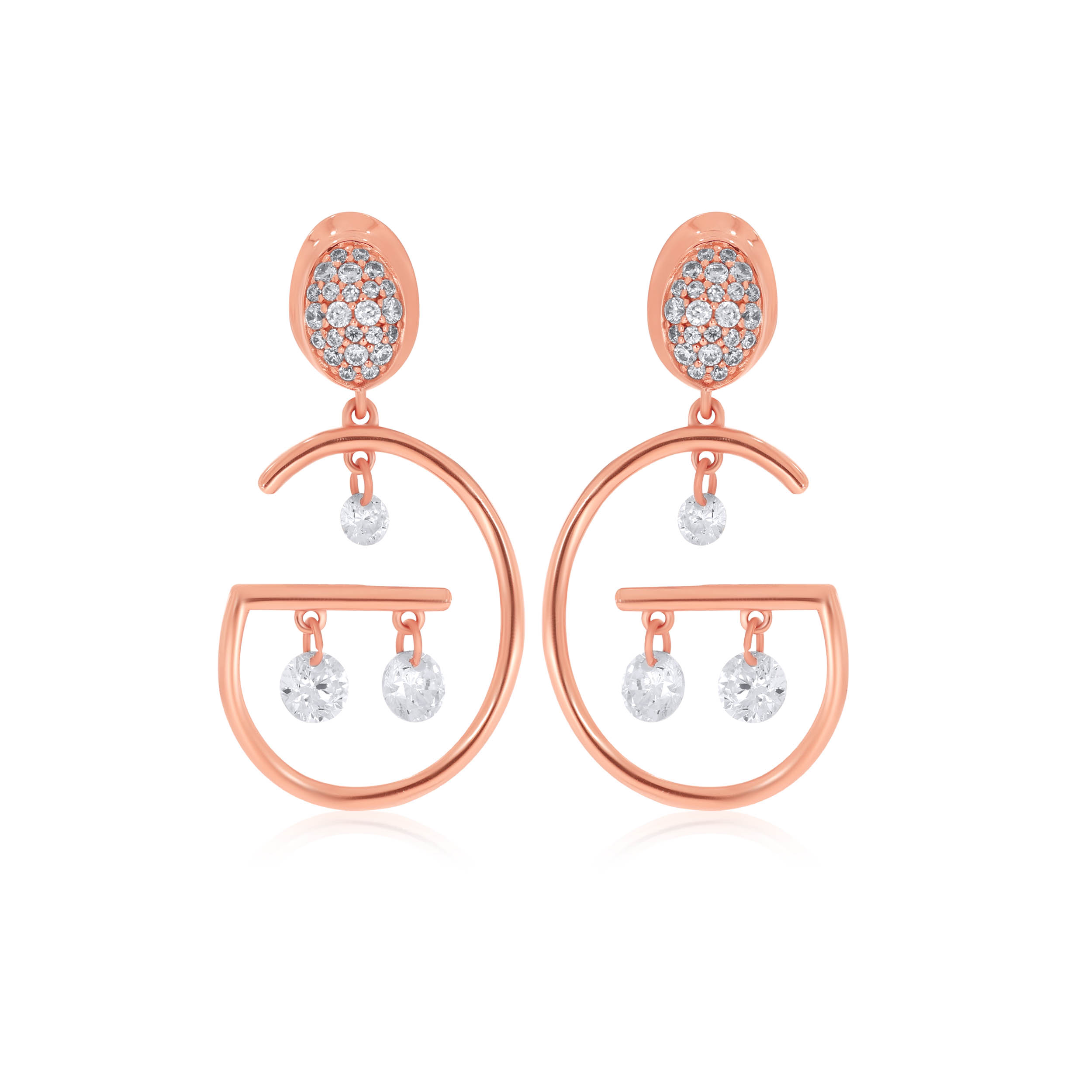 'G'orgeous Allure Gold Drop Earrings - Senco Gold and Diamonds