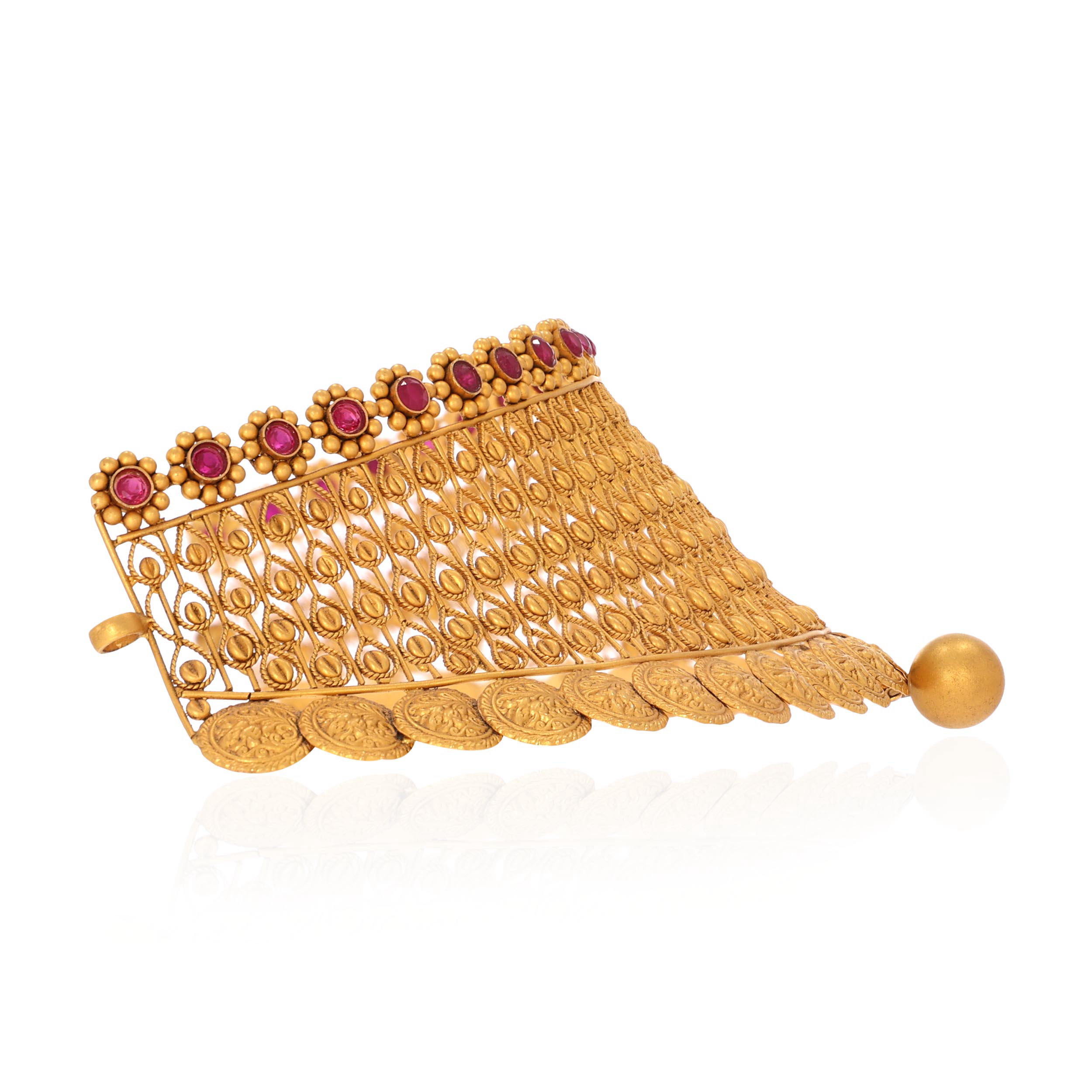 Regal Embrace Antique Bridal Choker - Senco Gold and Diamonds