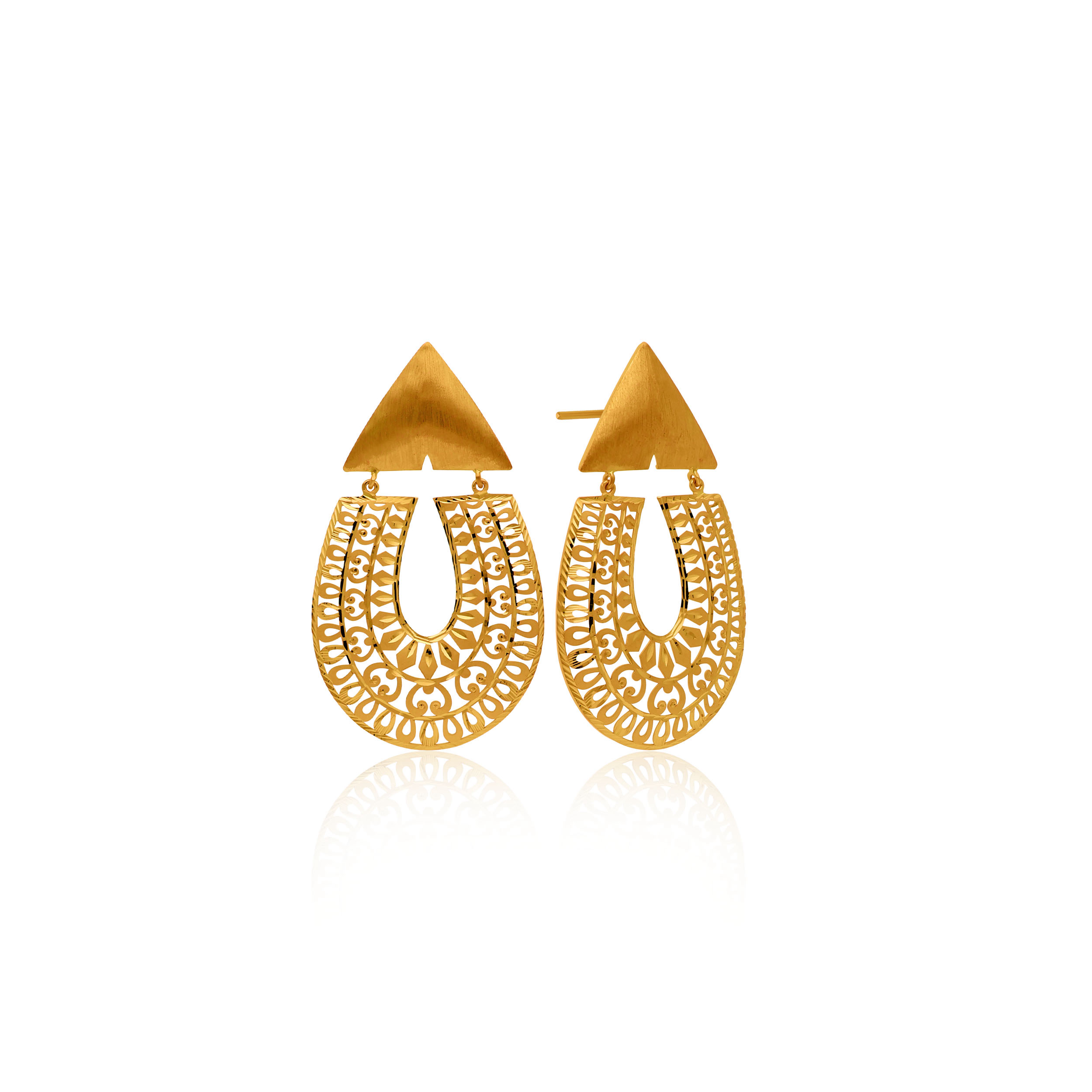 Tribal Glam Gold Earrings - Senco Gold and Diamonds