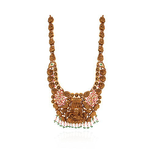 Prosperity Lakshmi Heritage Gold Necklace - Senco Gold and Diamonds