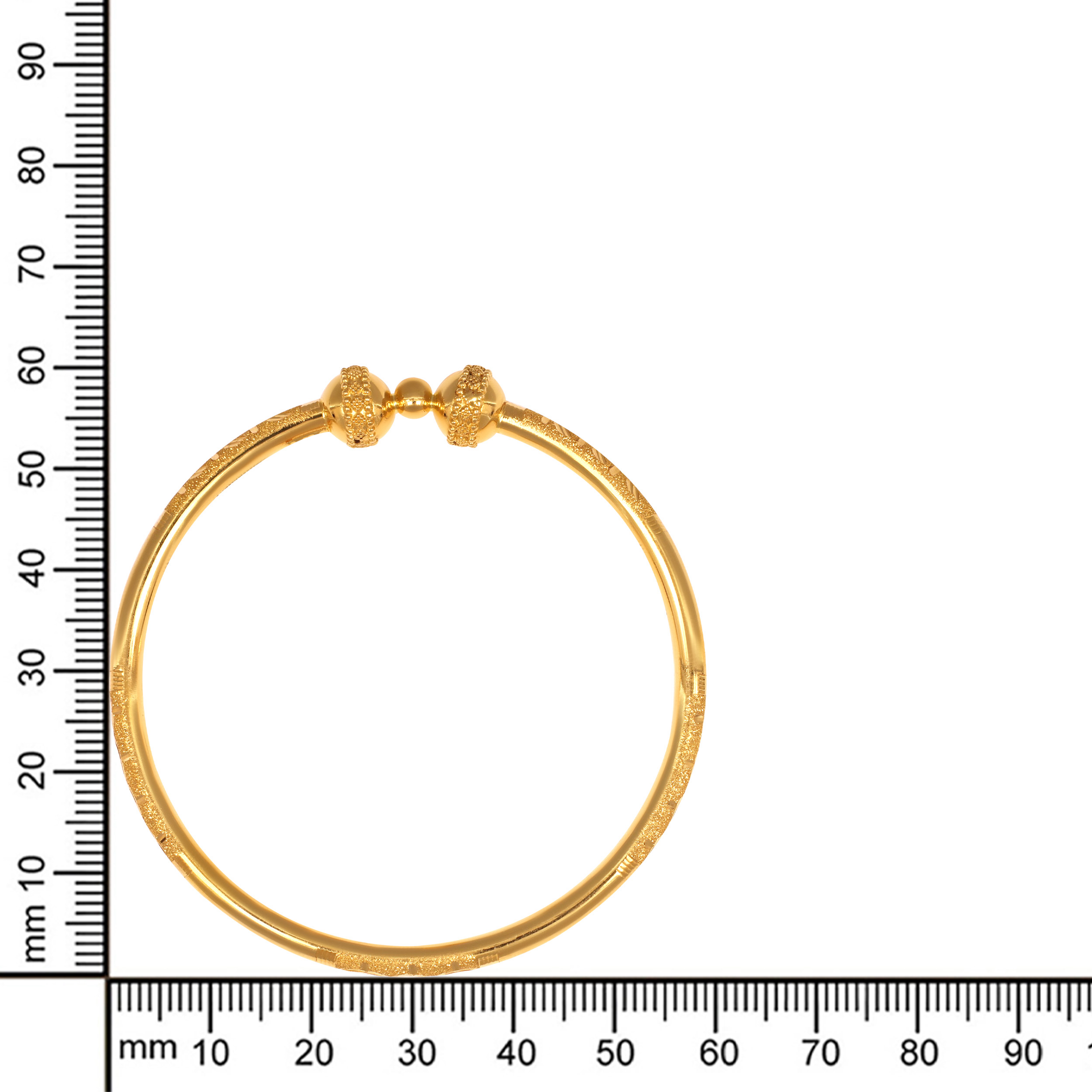Radiant Spheres Gold Bangle - Senco Gold and Diamonds