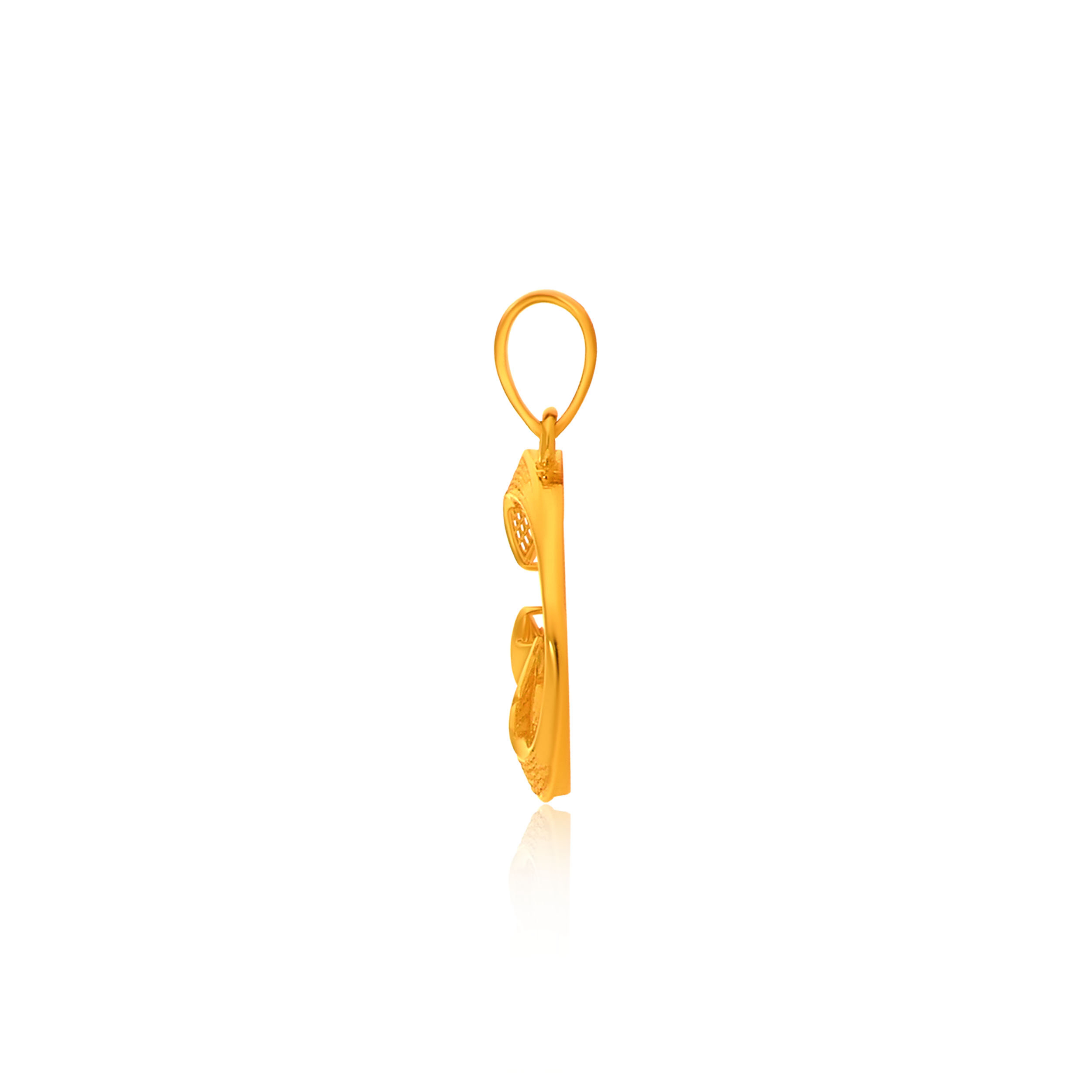 22K Yellow Gold D Alphabet  Pendant-GPN-SAD0005350 - Senco Gold and Diamonds
