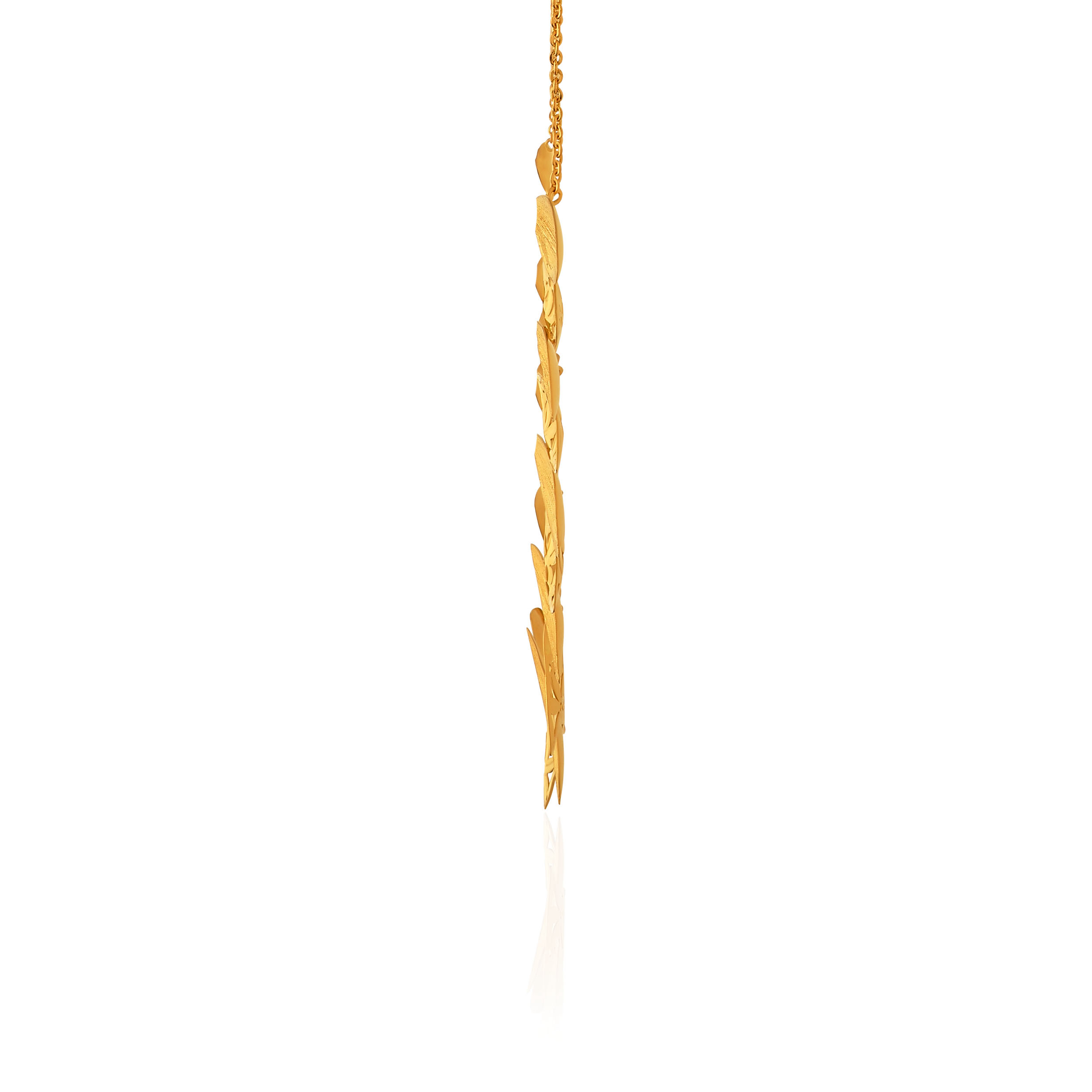 Lattice Leaf Gold Necklace - Senco Gold and Diamonds