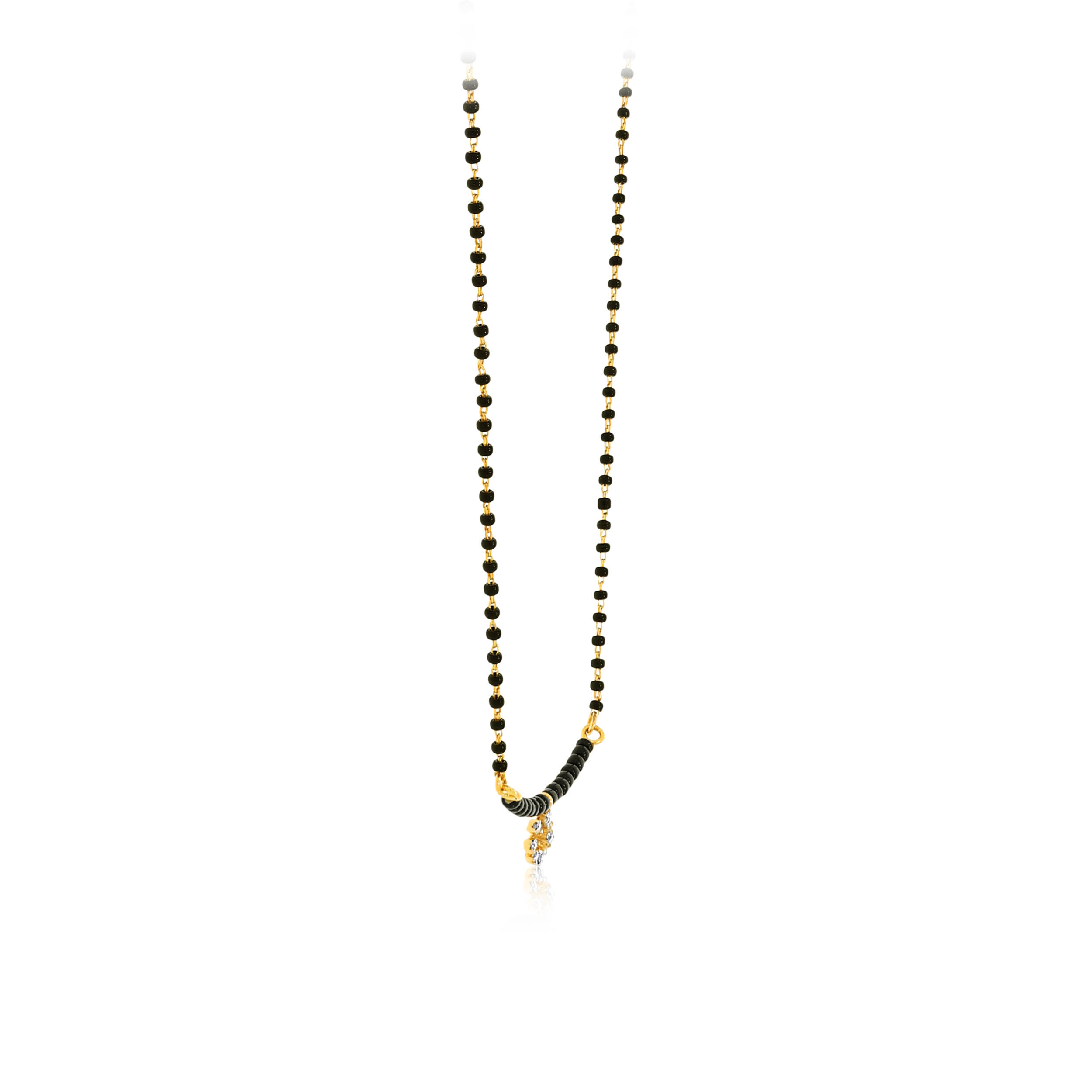 Floret Swing Diamond Mangalsutra - Senco Gold and Diamonds