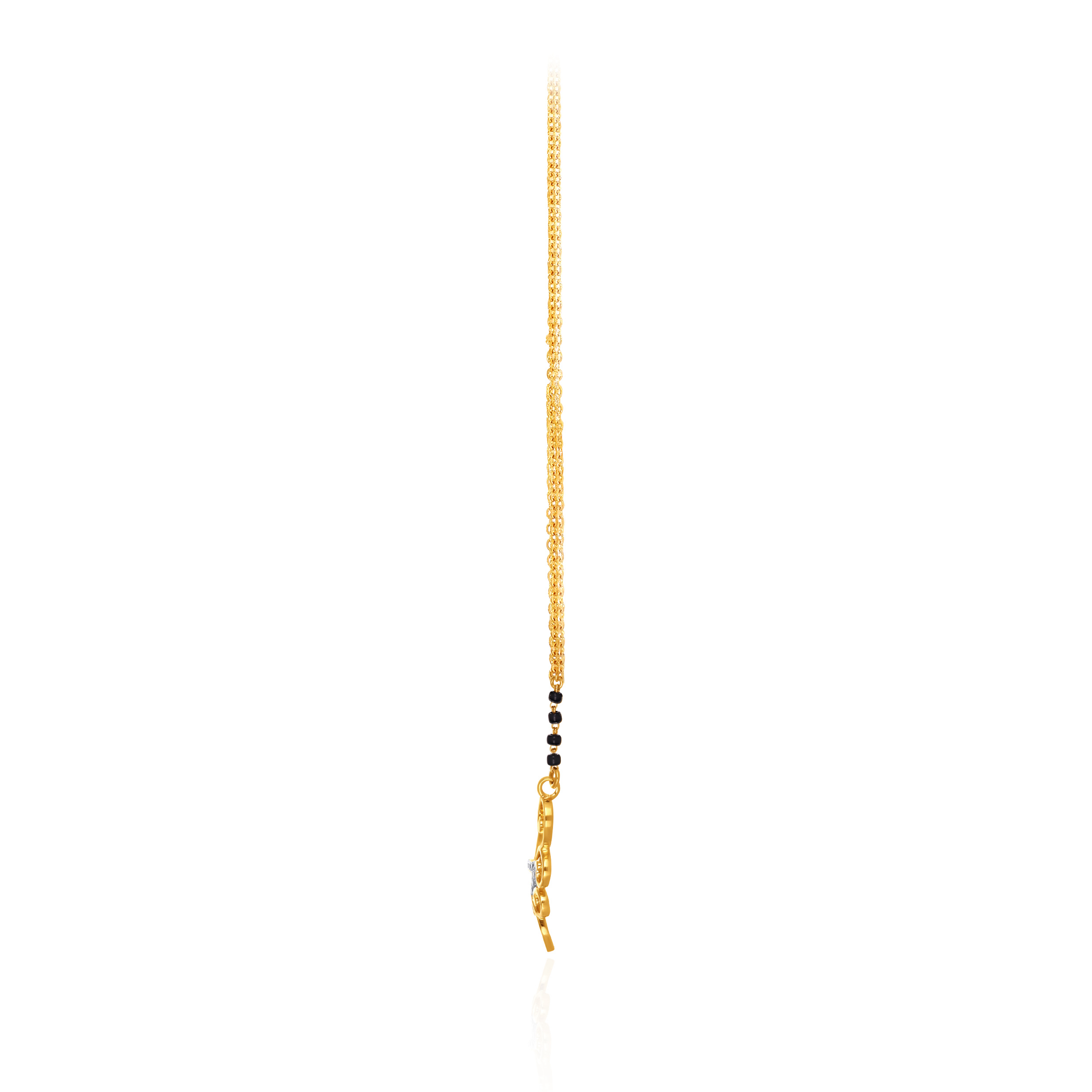 Sparkle Paisley Diamond Mangalsutra - Senco Gold and Diamonds