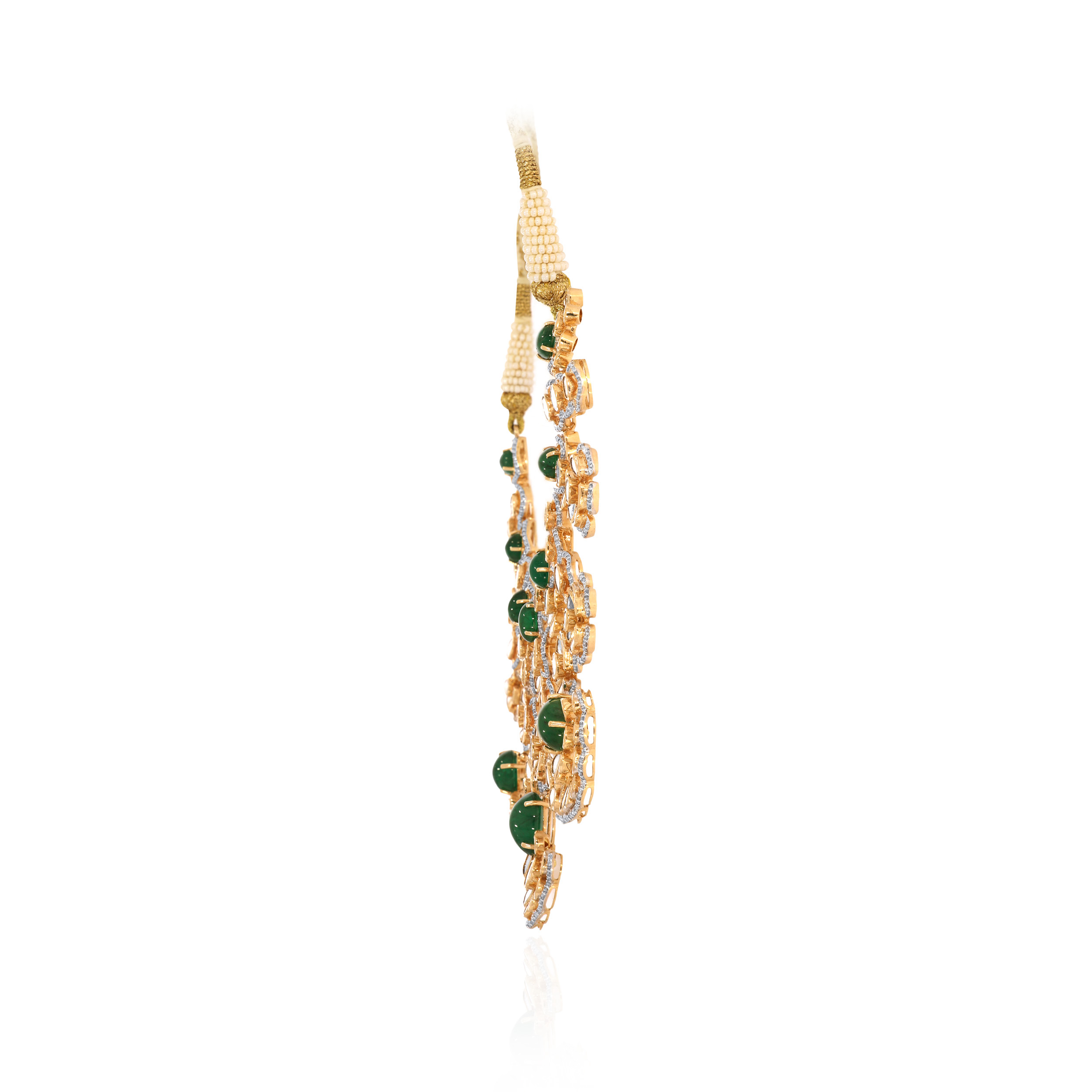 14K Yellow Gold Polki Diamond Necklace-DGN-D000788819 - Senco Gold and Diamonds