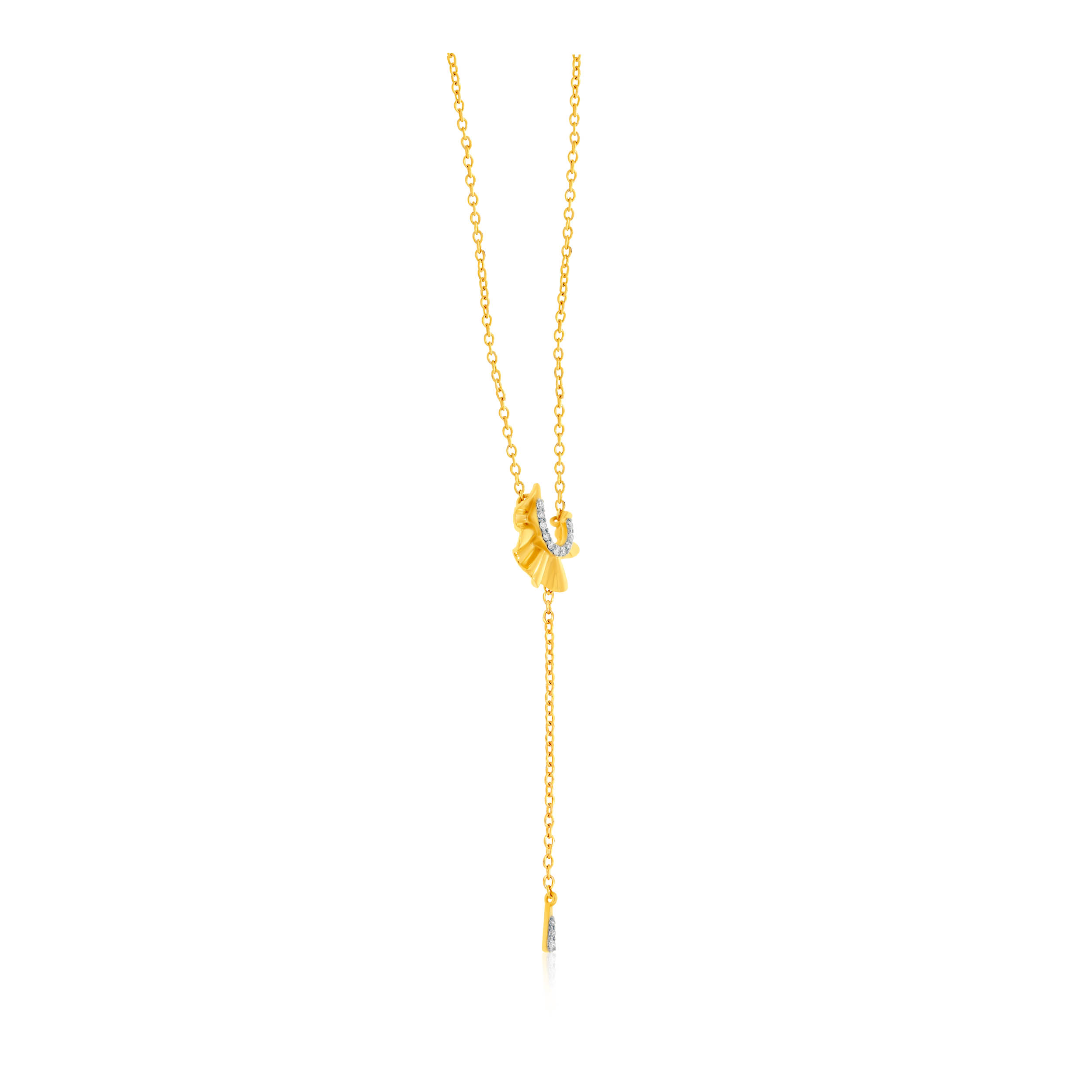 Pretty Flare Diamond Chain Pendant - Senco Gold and Diamonds