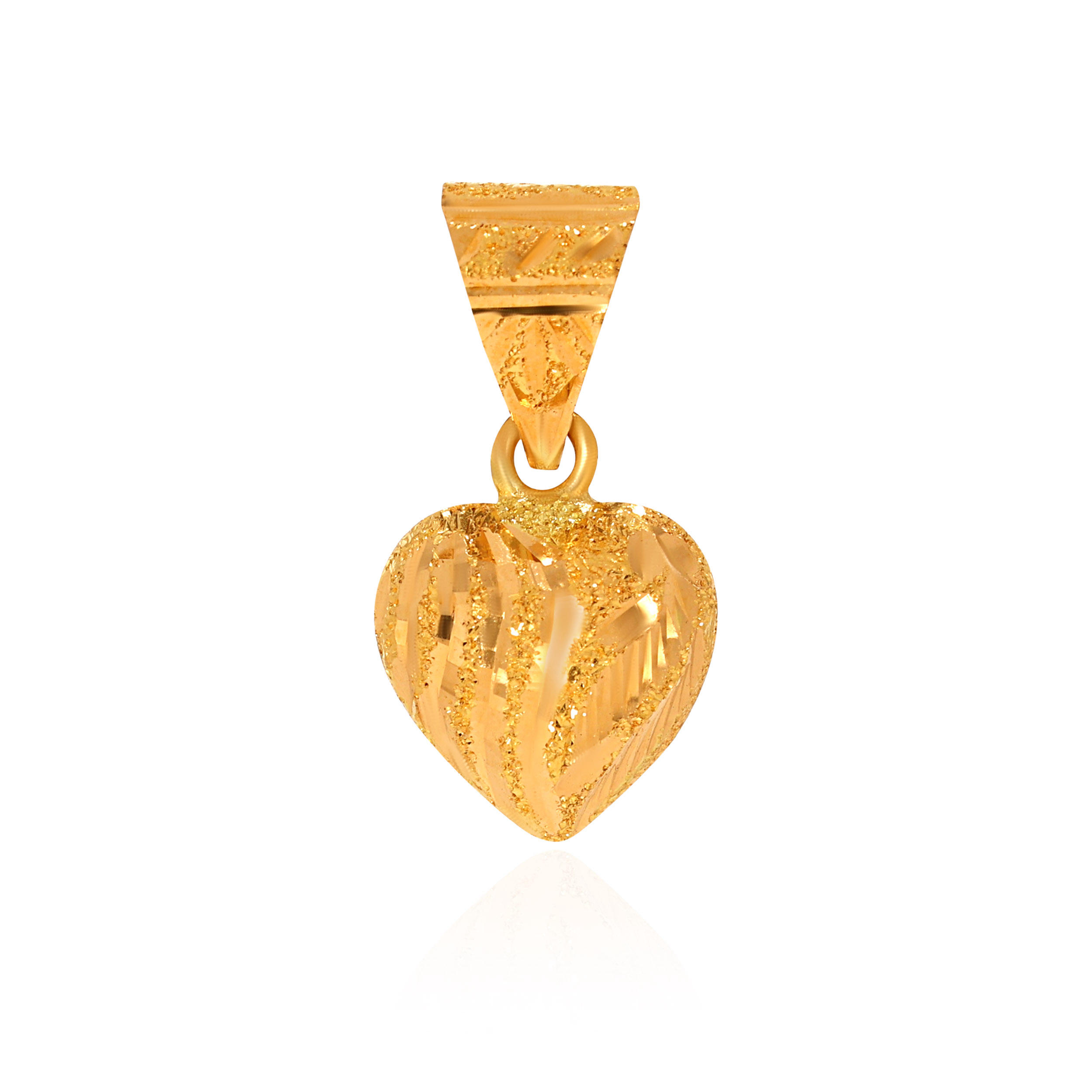 Shimmer Heart Gold Pendant - Senco Gold and Diamonds