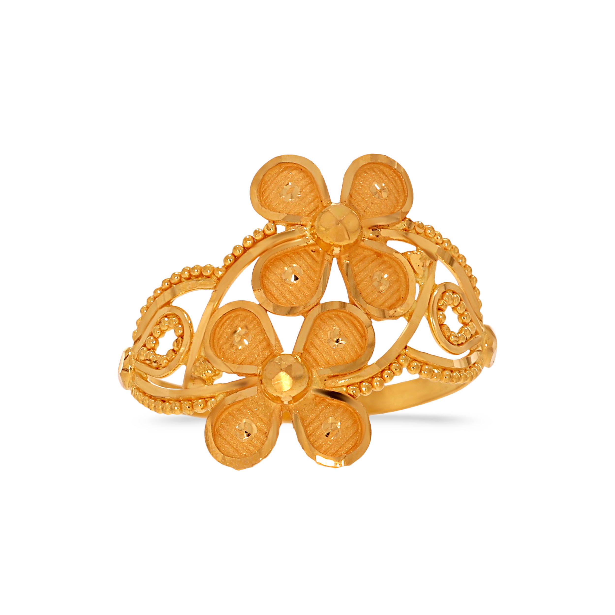 Twin Blossom Gold Ring - Senco Gold and Diamonds
