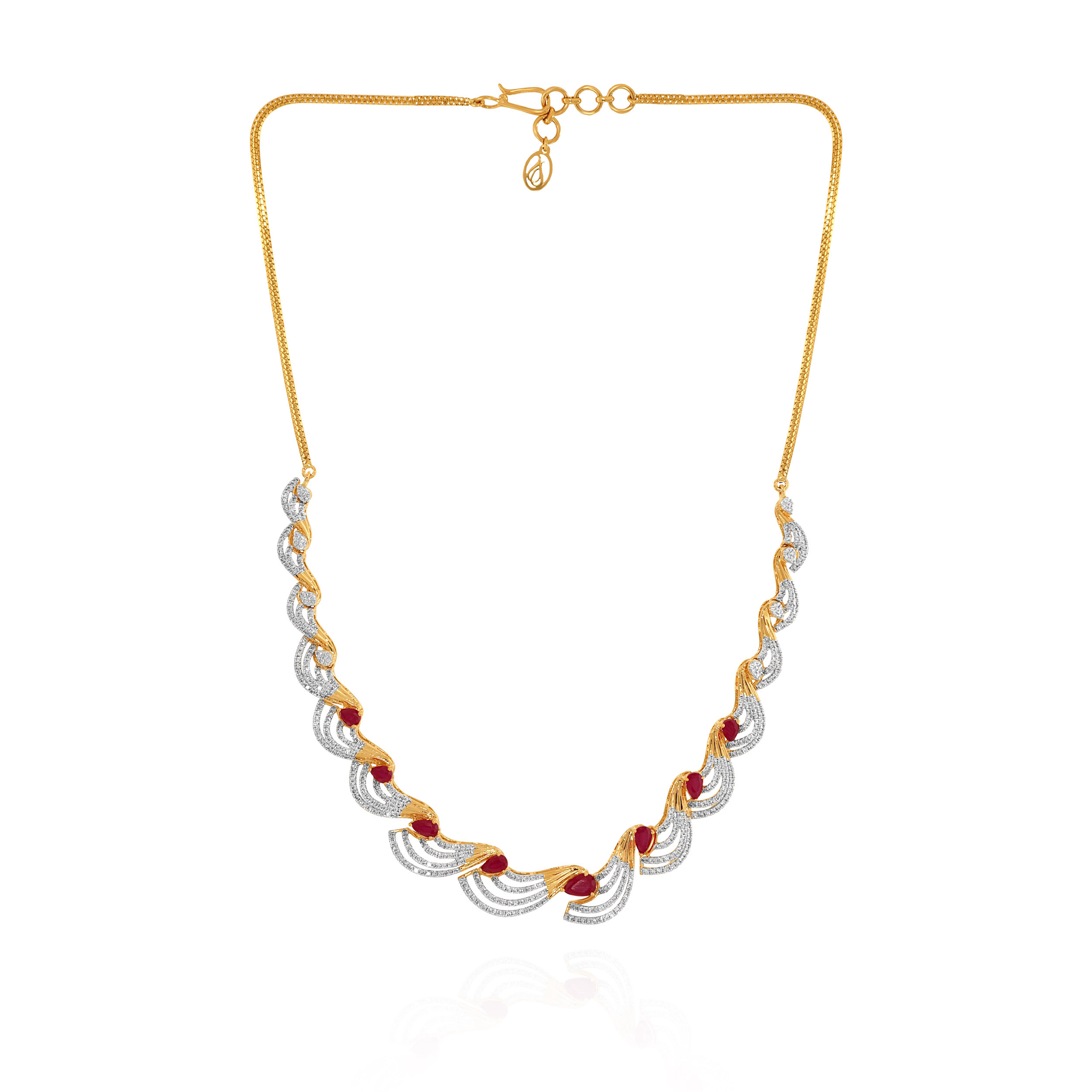 Crimson Wave Diamond Necklace - Senco Gold and Diamonds