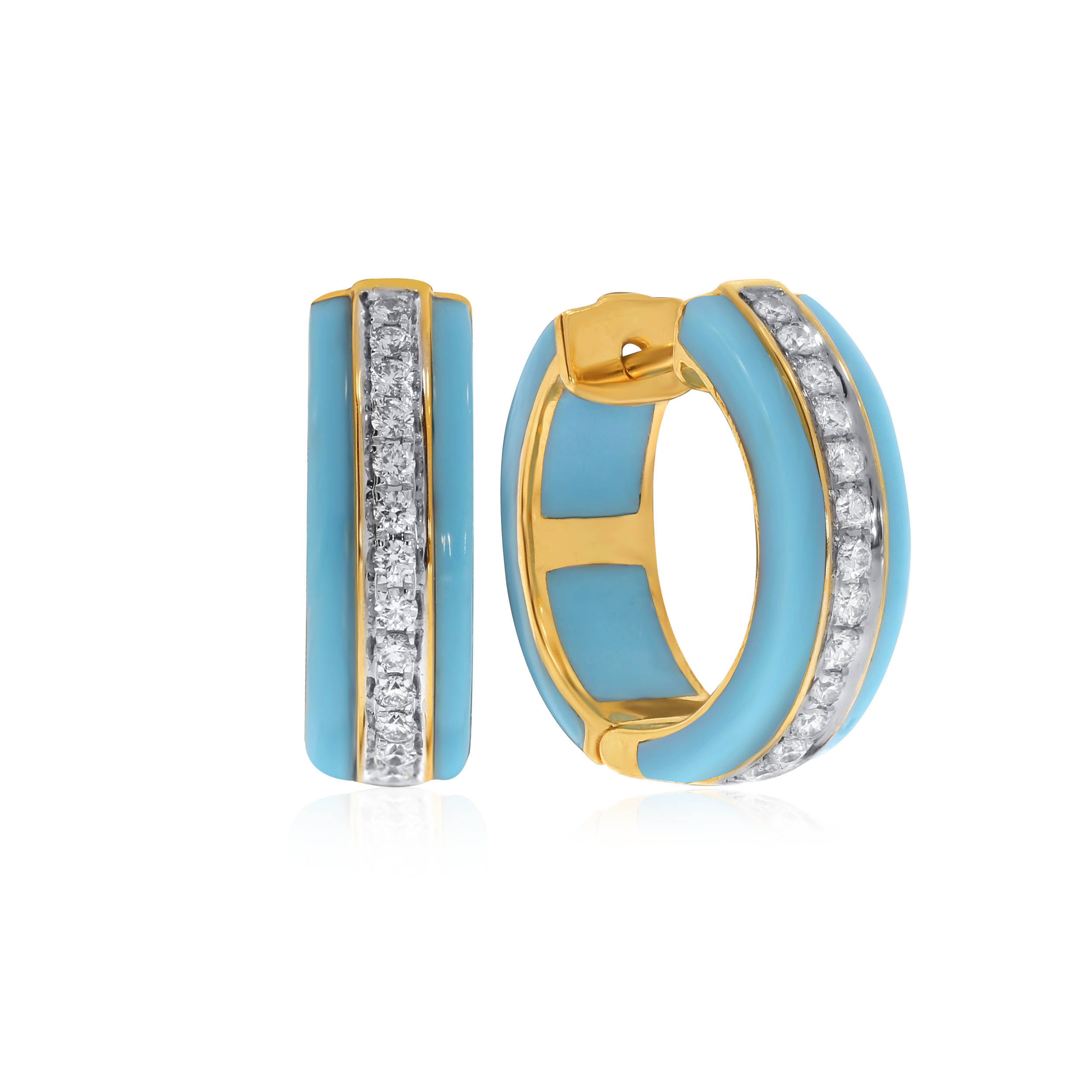 Classy Waterfall Diamond Hoop Earrings - Senco Gold and Diamonds
