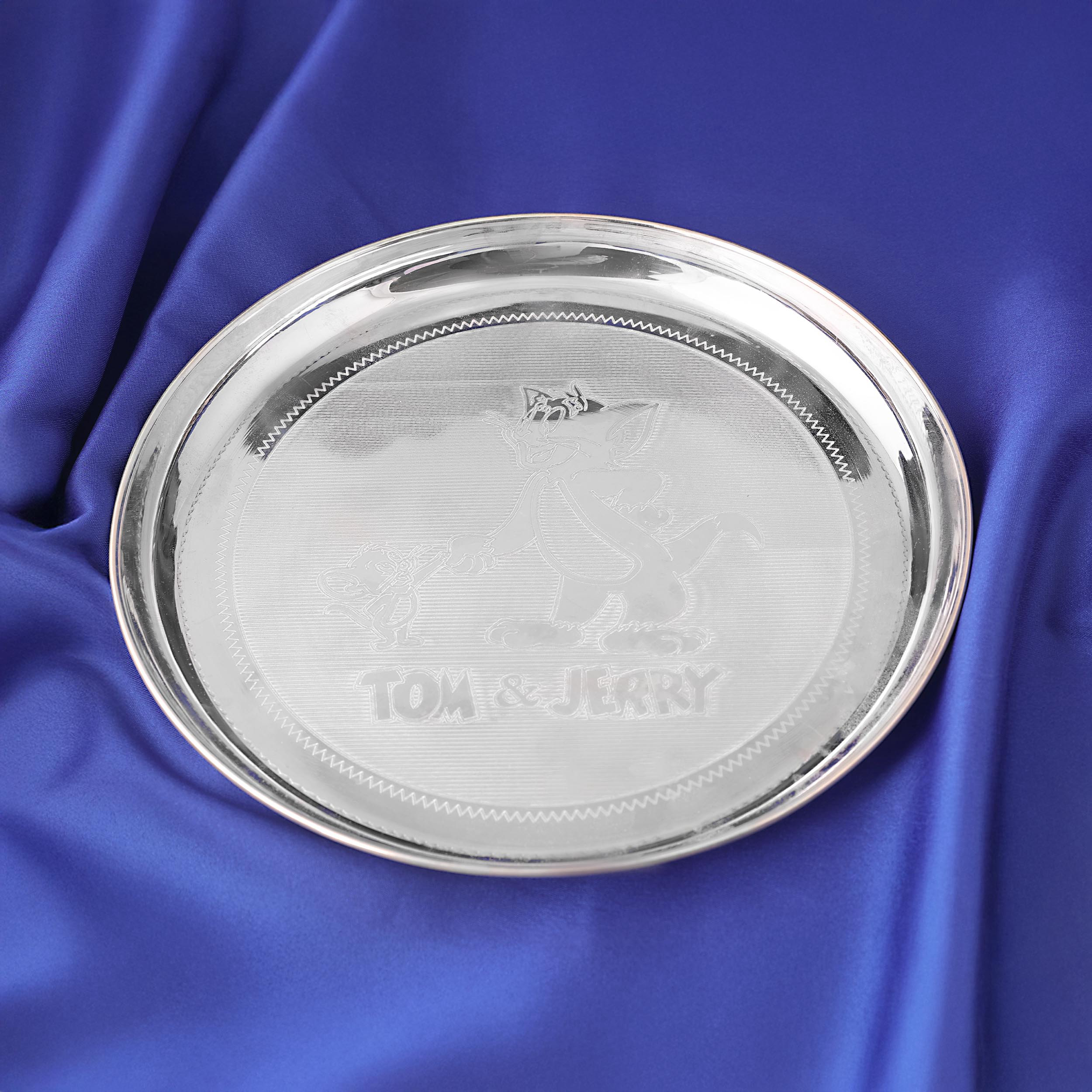 Whimsical Tom & Jerry Silver Plate - Senco Gold and Diamonds
