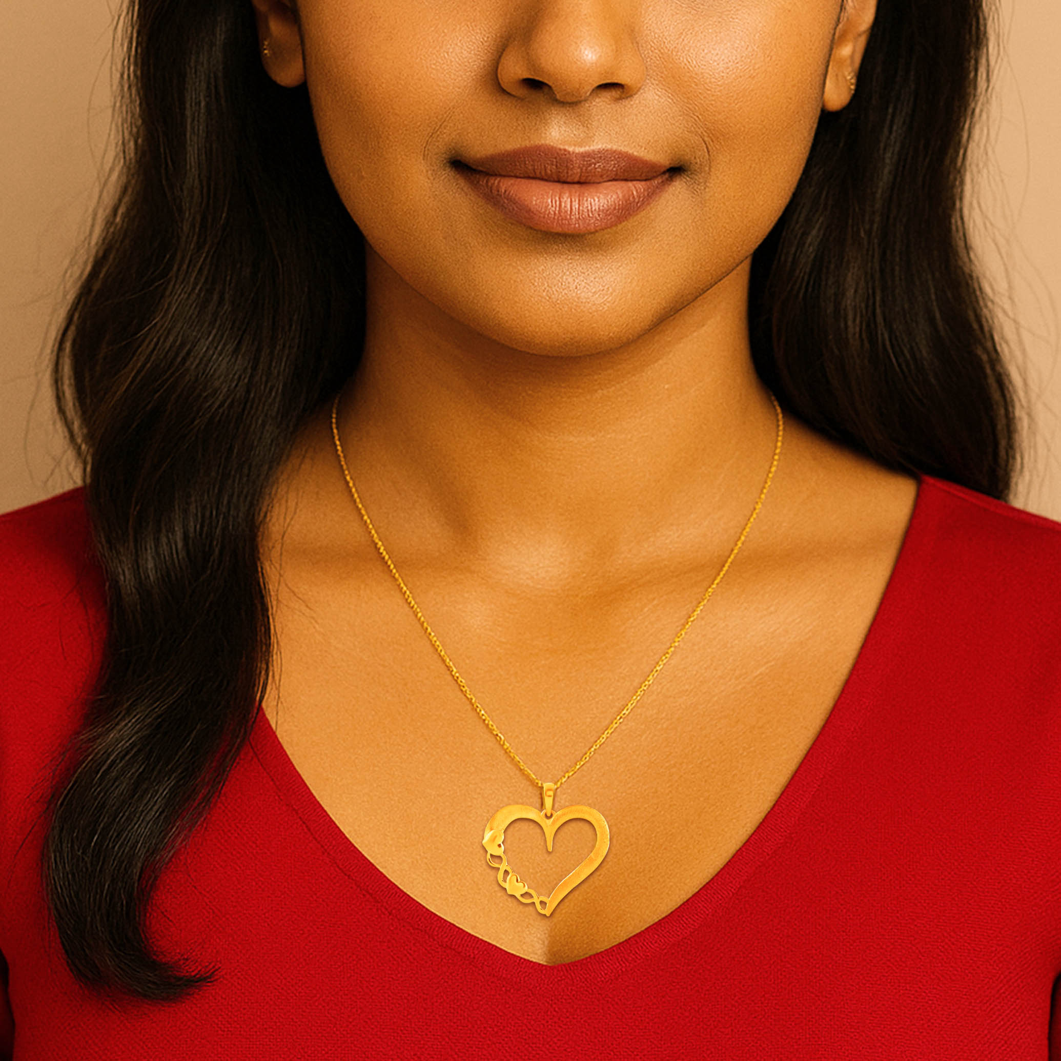 Heartline Keepsake Gold Rakhi Pendant - Senco Gold and Diamonds