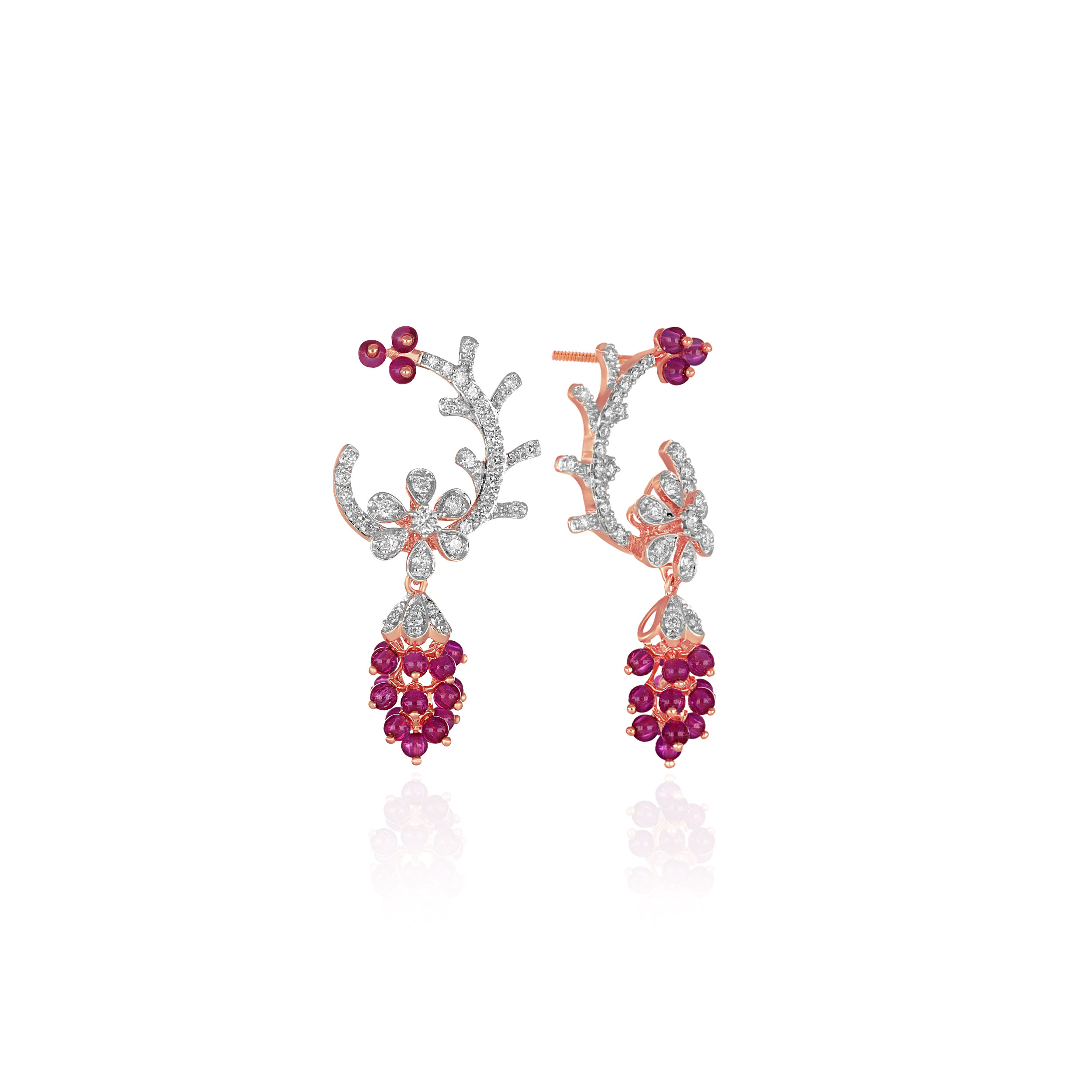 Twisted Vine Diamond Earrings - Senco Gold and Diamonds