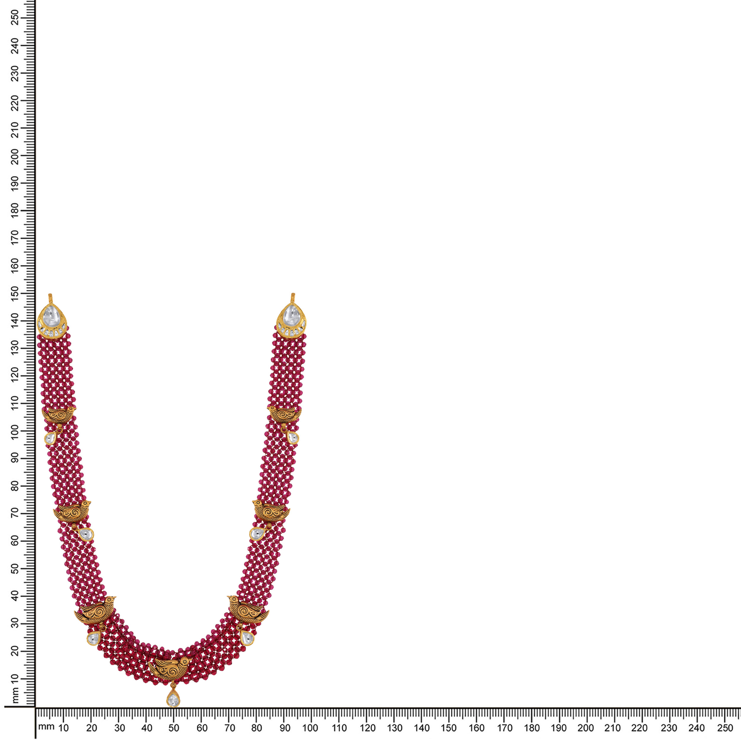 22K Yellow Gold Kundan Necklace-GN-D000788421 - Senco Gold and Diamonds