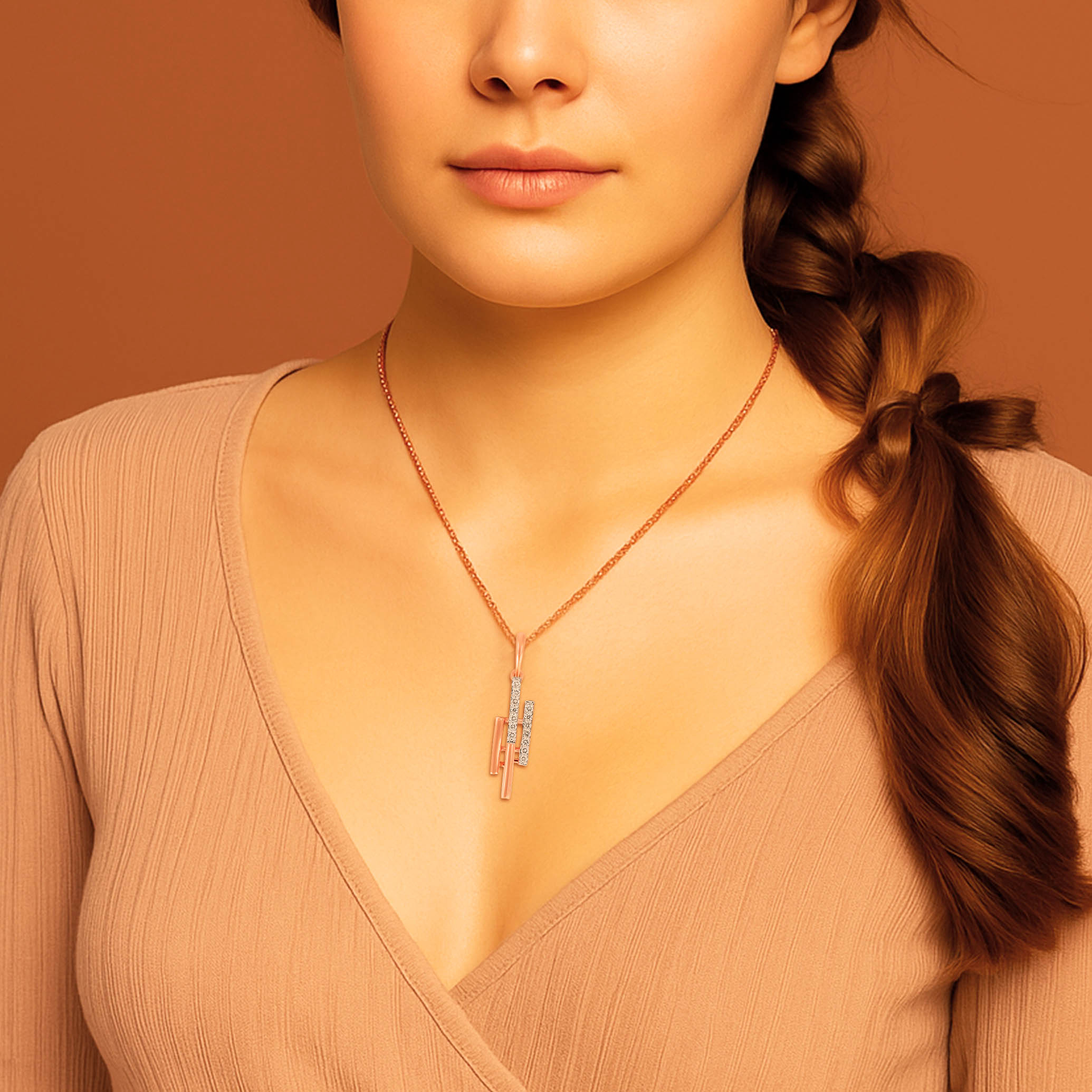 Abstract Lines Diamond Pendant - Senco Gold and Diamonds