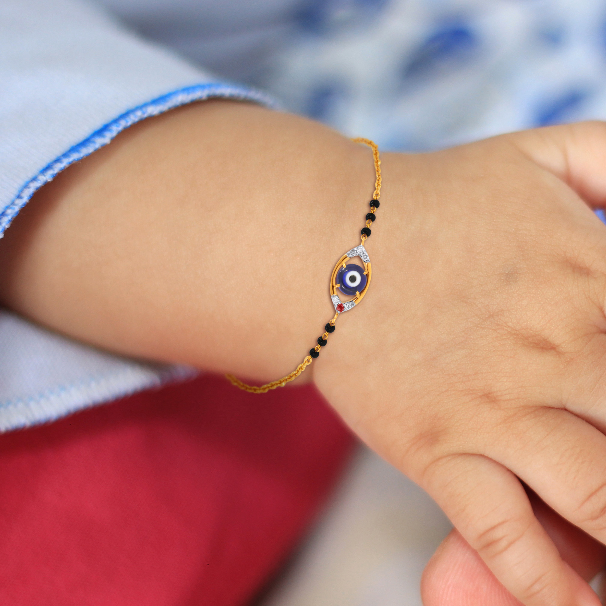 18K Yellow Gold Kids Diamond Bracelet-DBR-D000790450 - Senco Gold and Diamonds