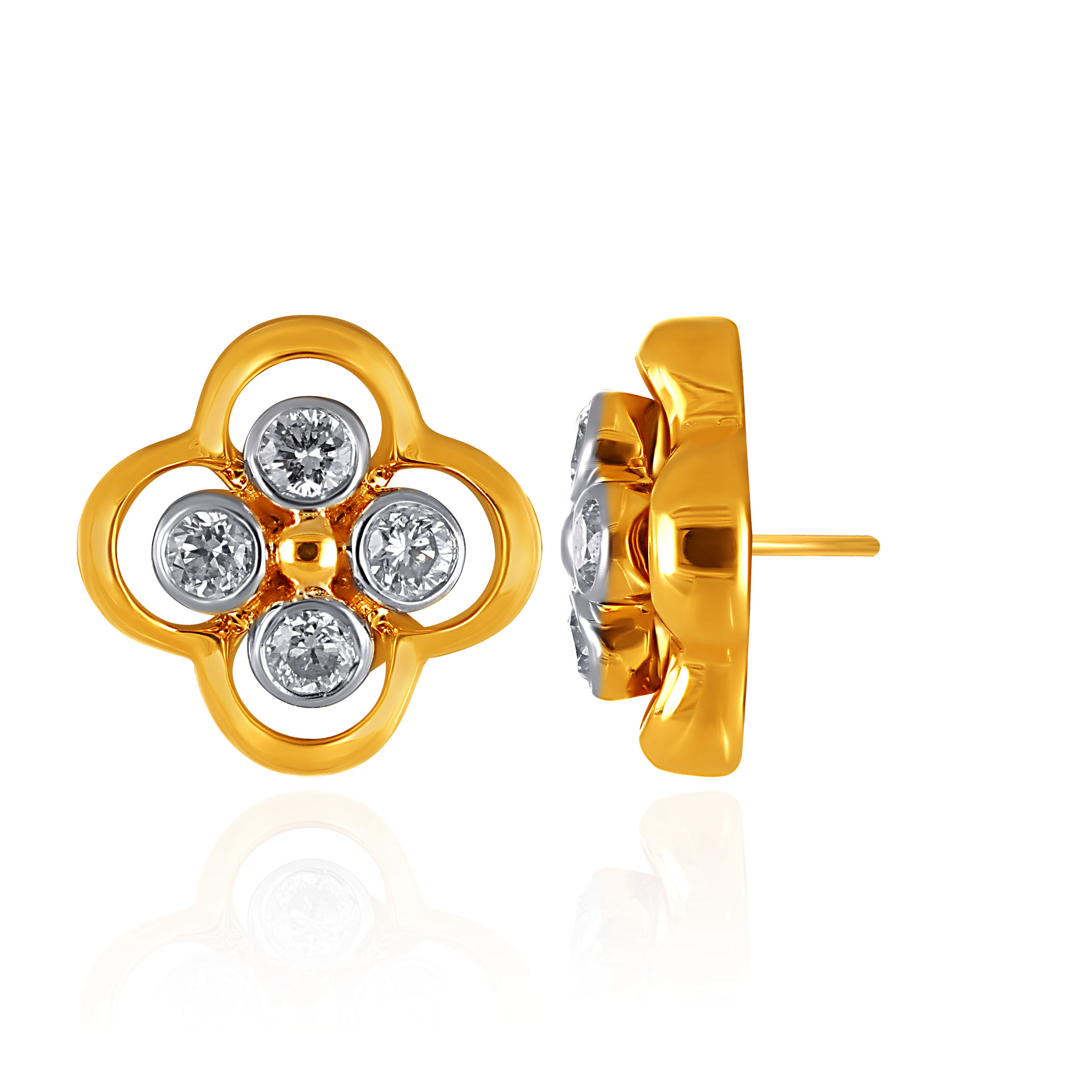 Fourfold Spark Diamond Studs - Senco Gold and Diamonds
