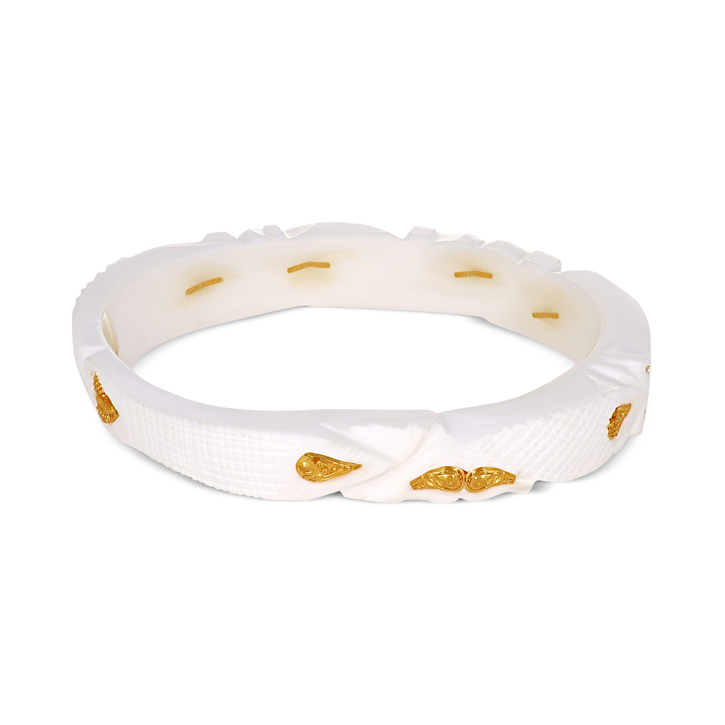 Sacred Elegance Gold Sankha Bangle - Senco Gold and Diamonds