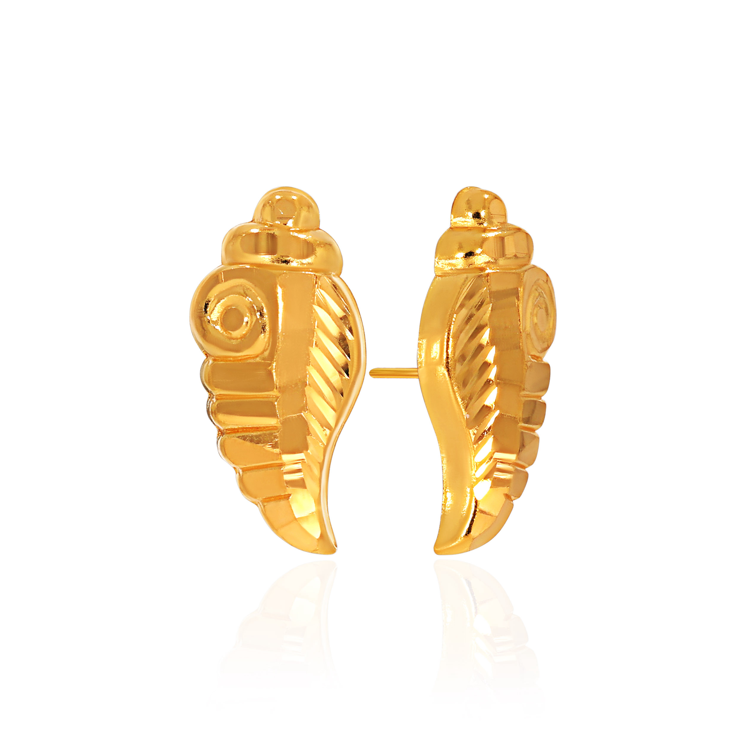 22K Yellow Gold Studs Earrings-GP-D000712540 - Senco Gold and Diamonds