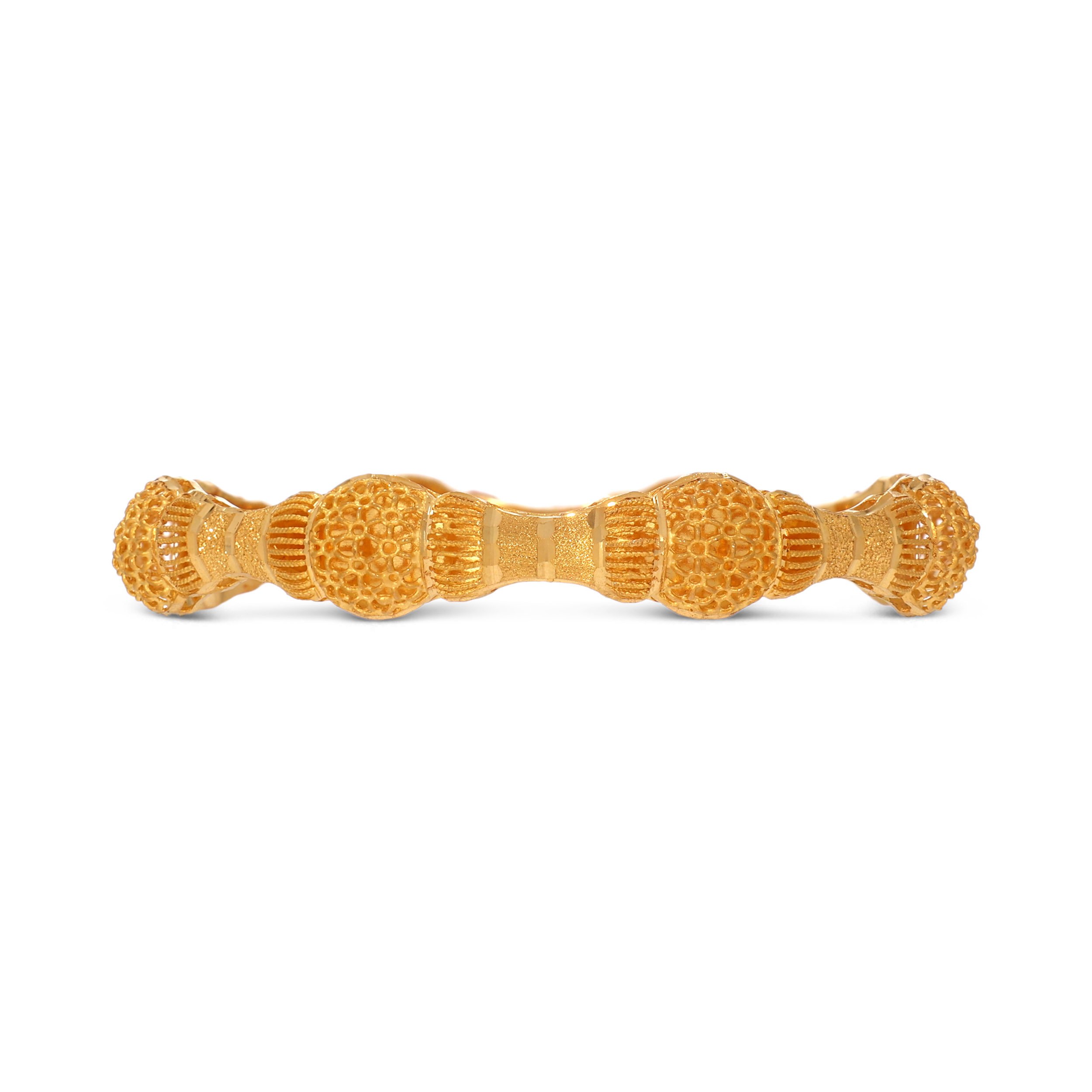 Ornate Majesty Gold Chur Bangle - Senco Gold and Diamonds