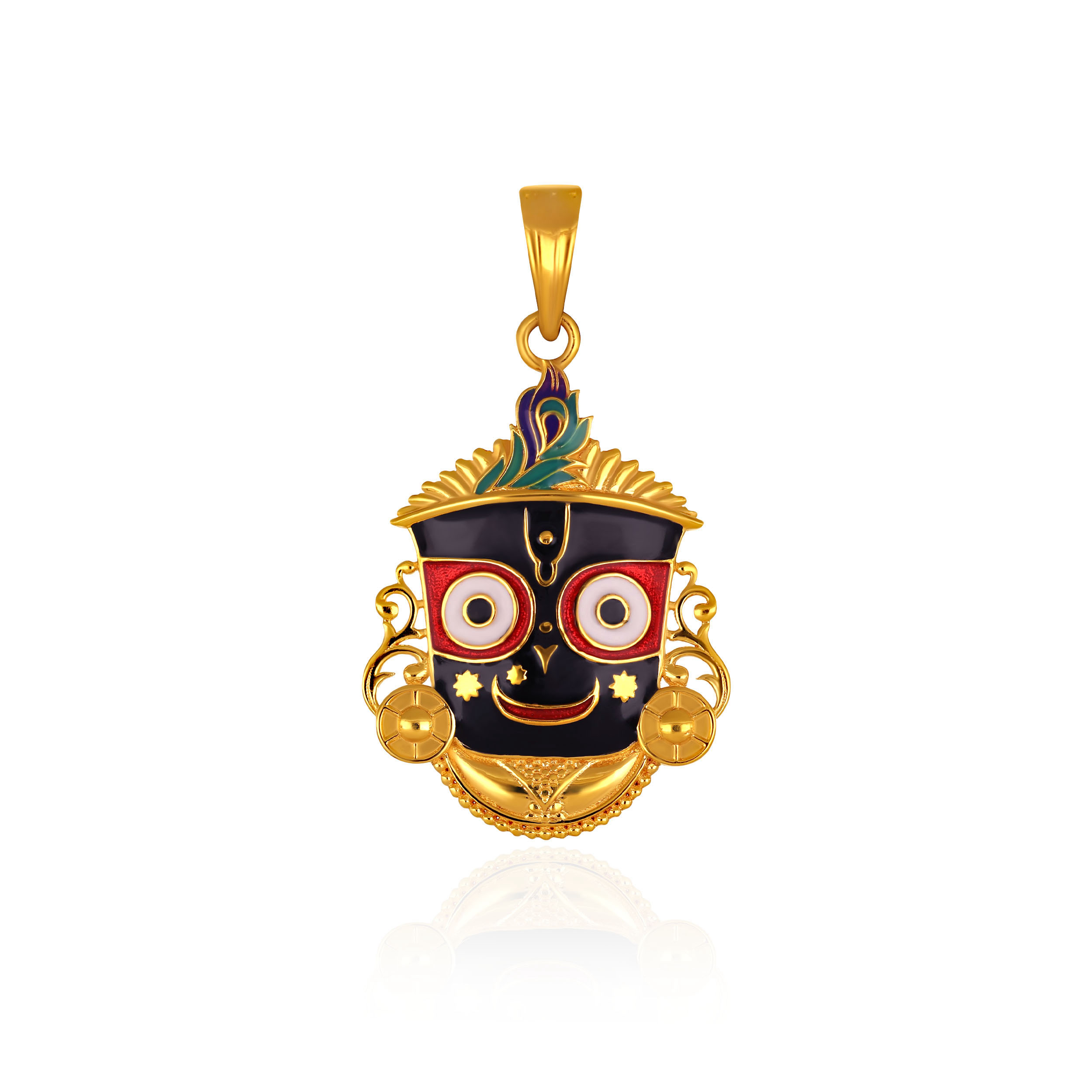 Divine Lord Jagannath Gold Pendant - Senco Gold and Diamonds