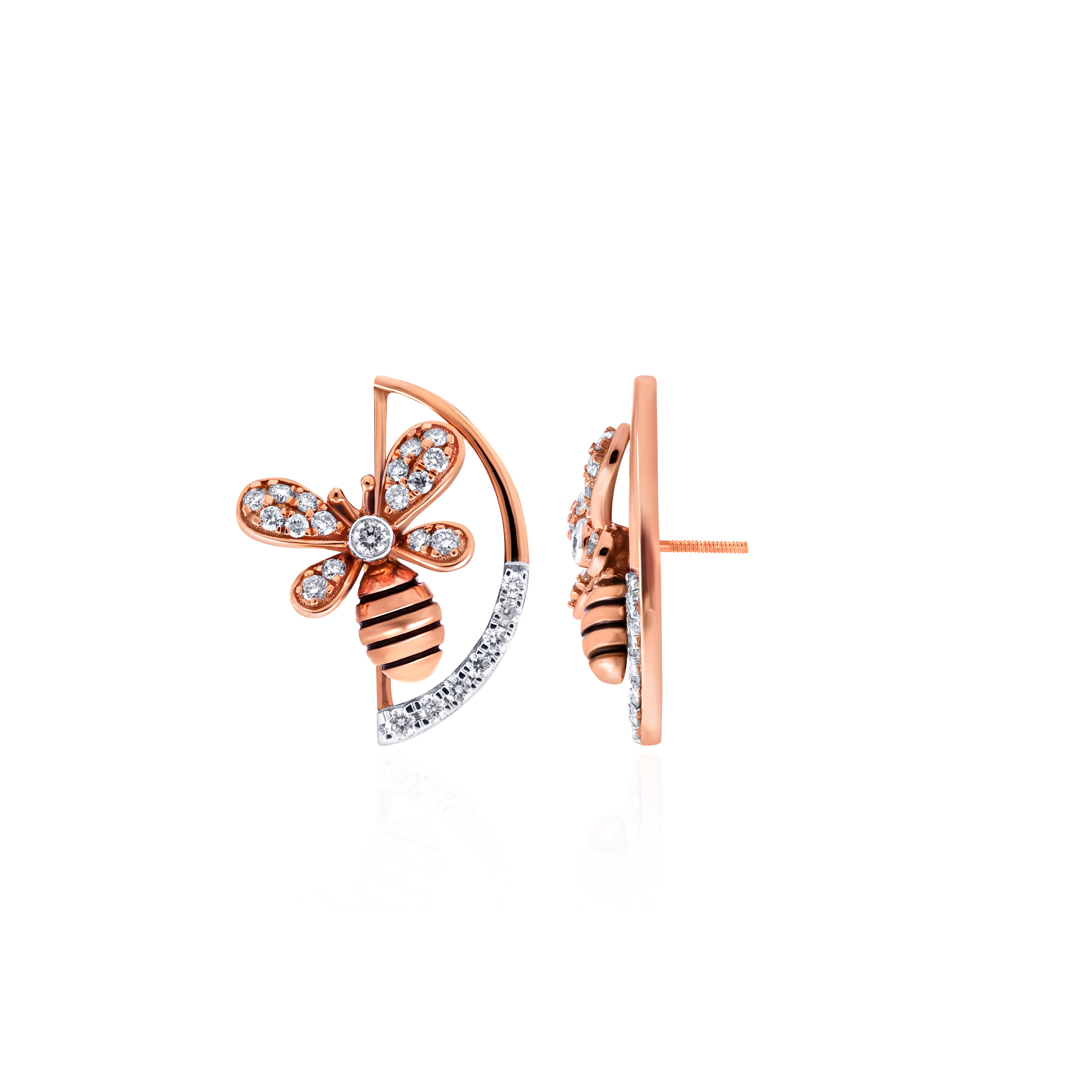 Queenly Bee Diamond Studs - Senco Gold and Diamonds