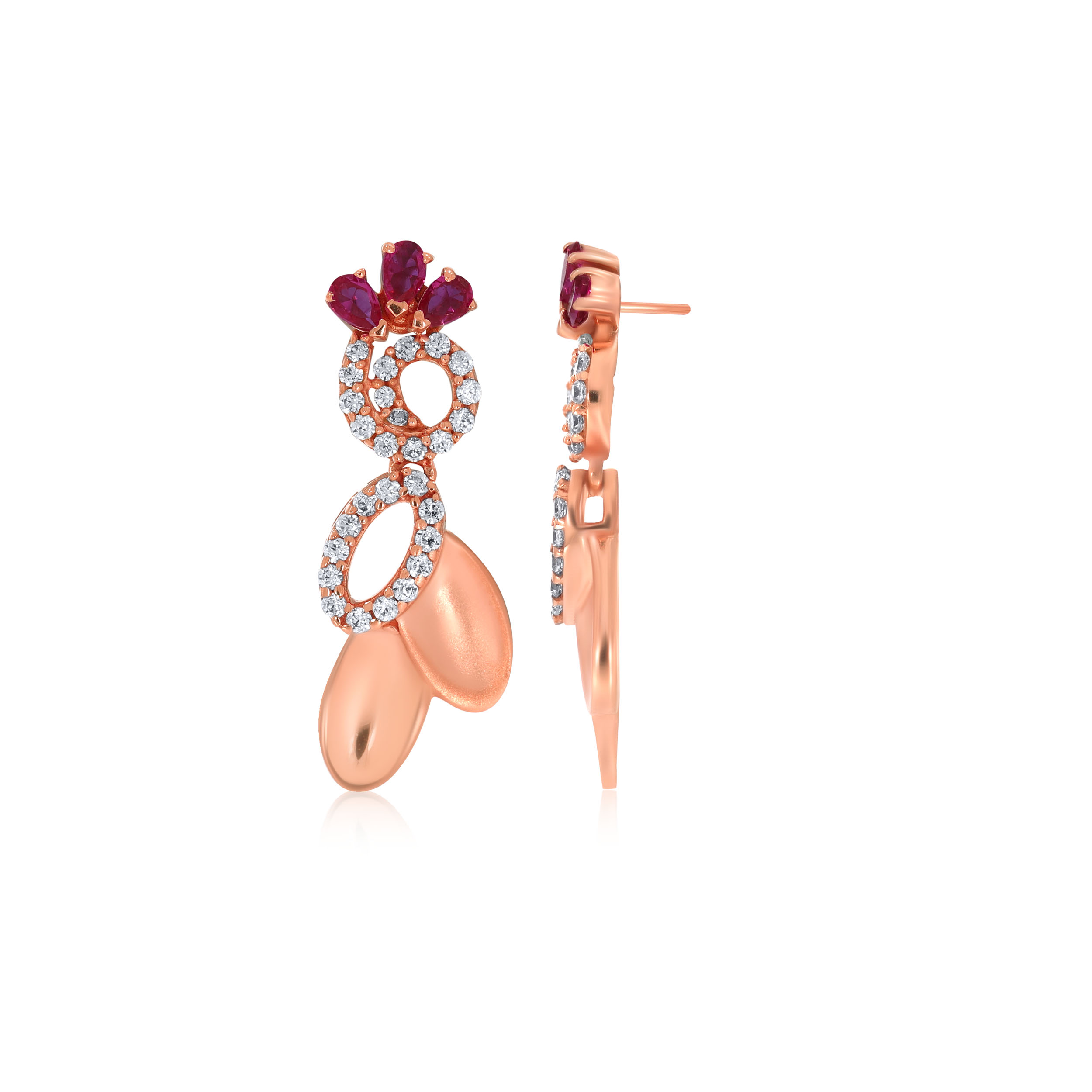 Sparkling Vines Gold Drop Earrings - Senco Gold and Diamonds