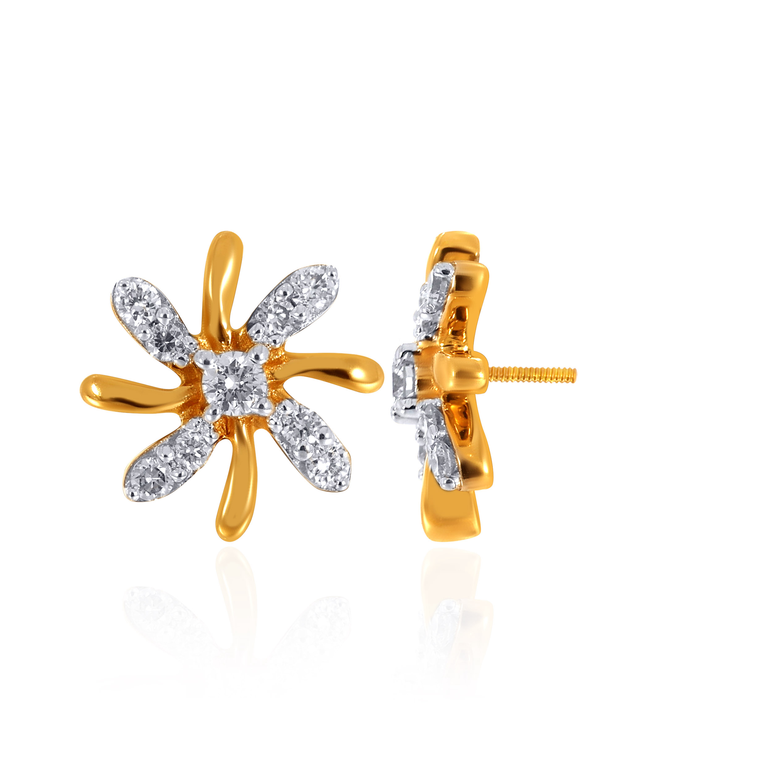 Blossom Radiance Diamond Studs - Senco Gold and Diamonds