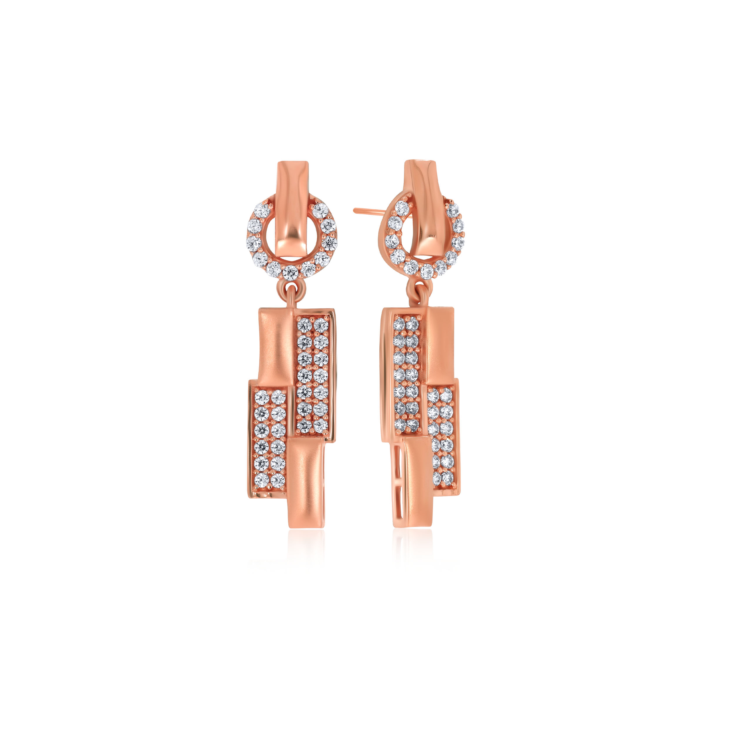 Balanced Path Gold Drop Earrings - Senco Gold and Diamonds