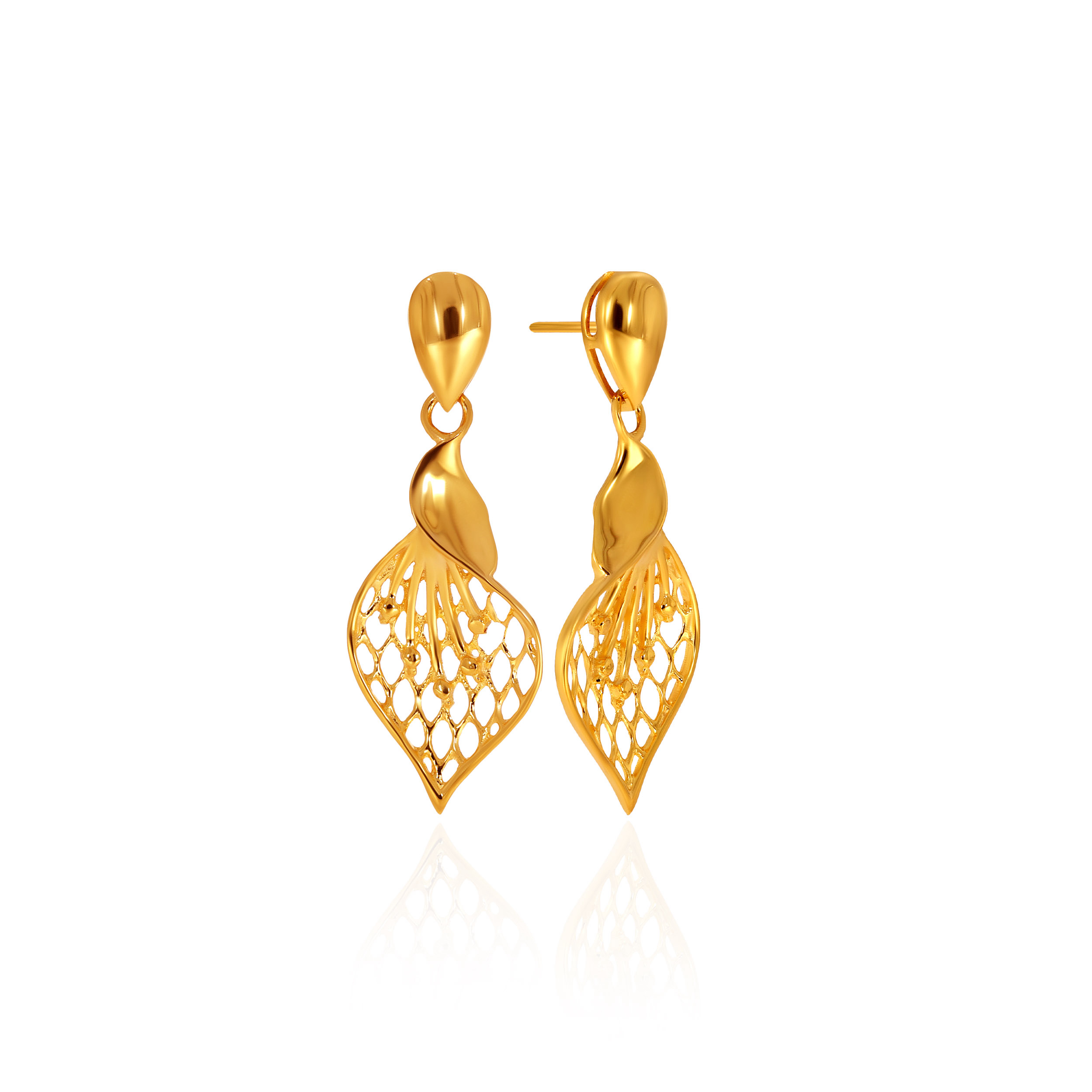 18K Yellow Gold Drop Earrings-GP-D000281559 - Senco Gold and Diamonds