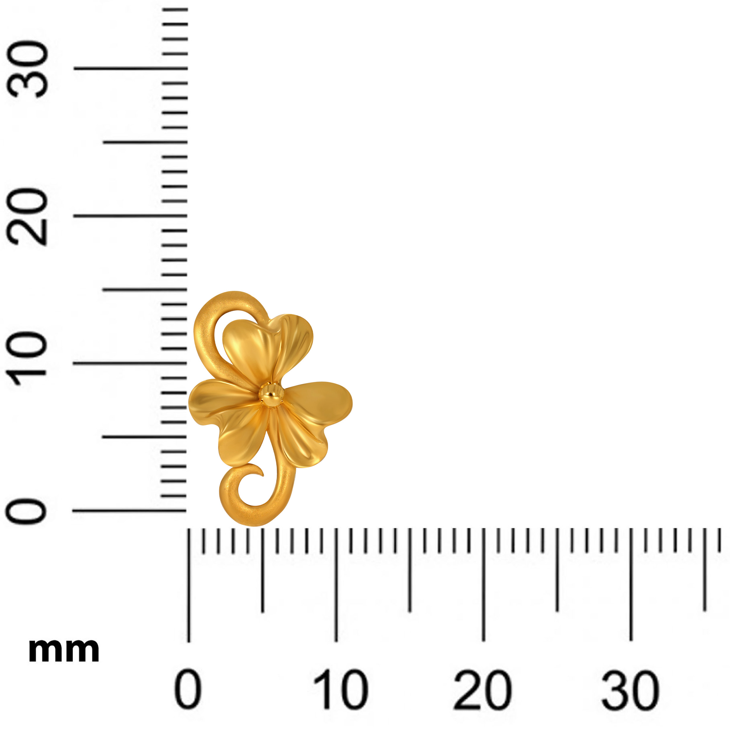 Fourfold Petal Gold Studs - Senco Gold and Diamonds