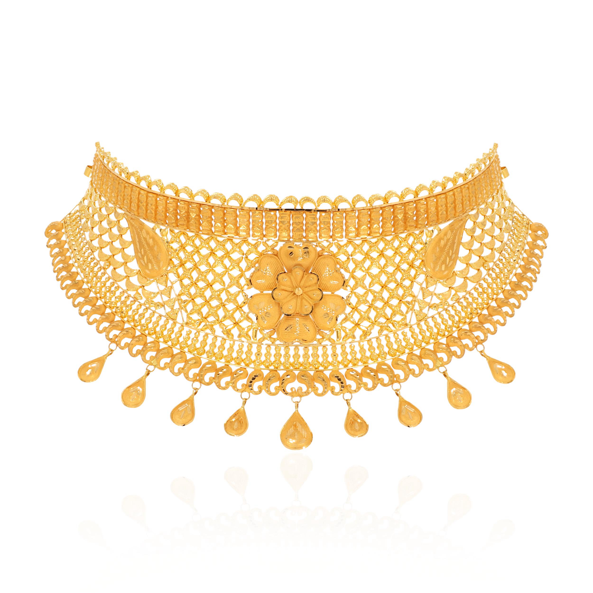 Classic Festive Gold Choker Necklace - Senco Gold and Diamonds