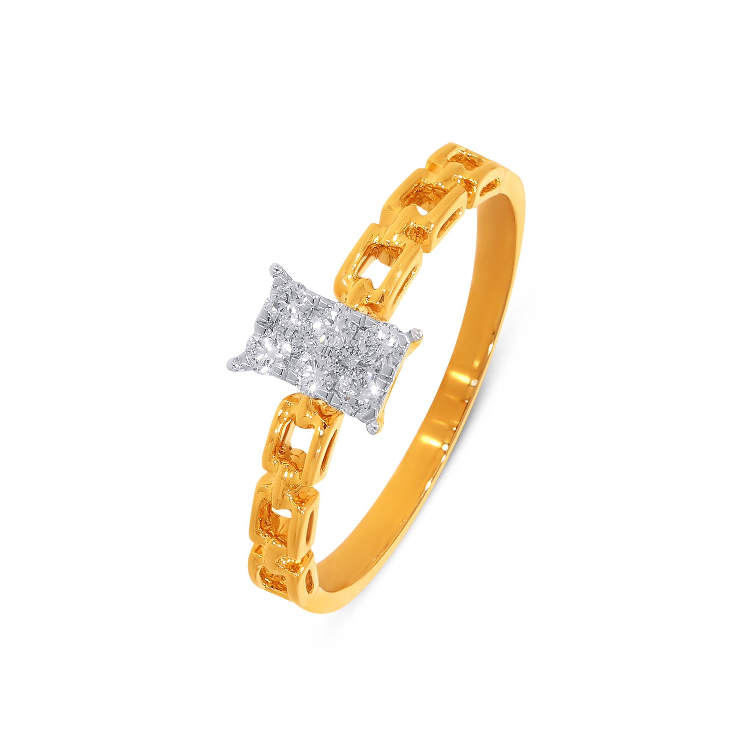 18K Yellow Gold Diamond Ring-DLR-D000772736 - Senco Gold and Diamonds
