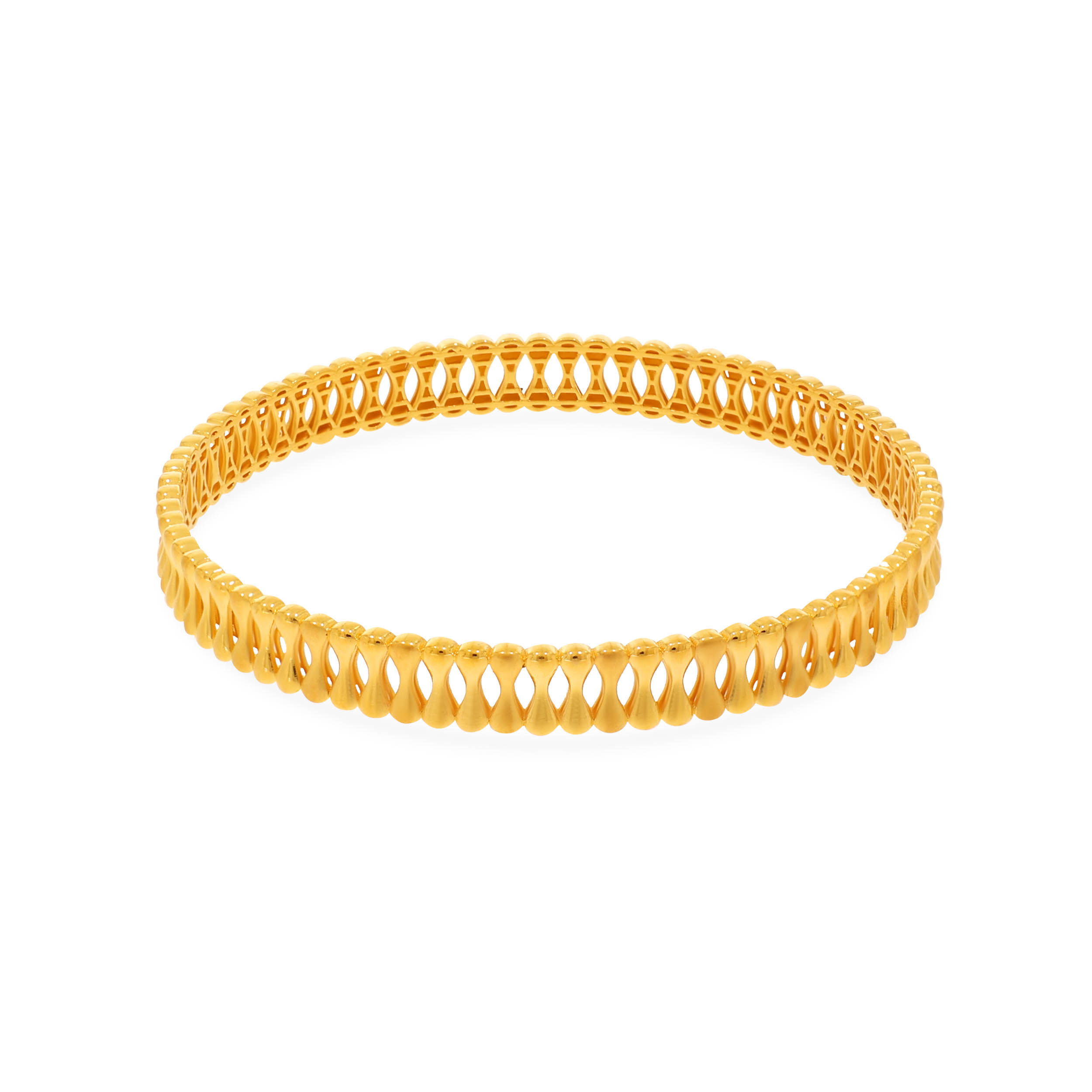 Fancy Droplets Gold Bangle - Senco Gold and Diamonds