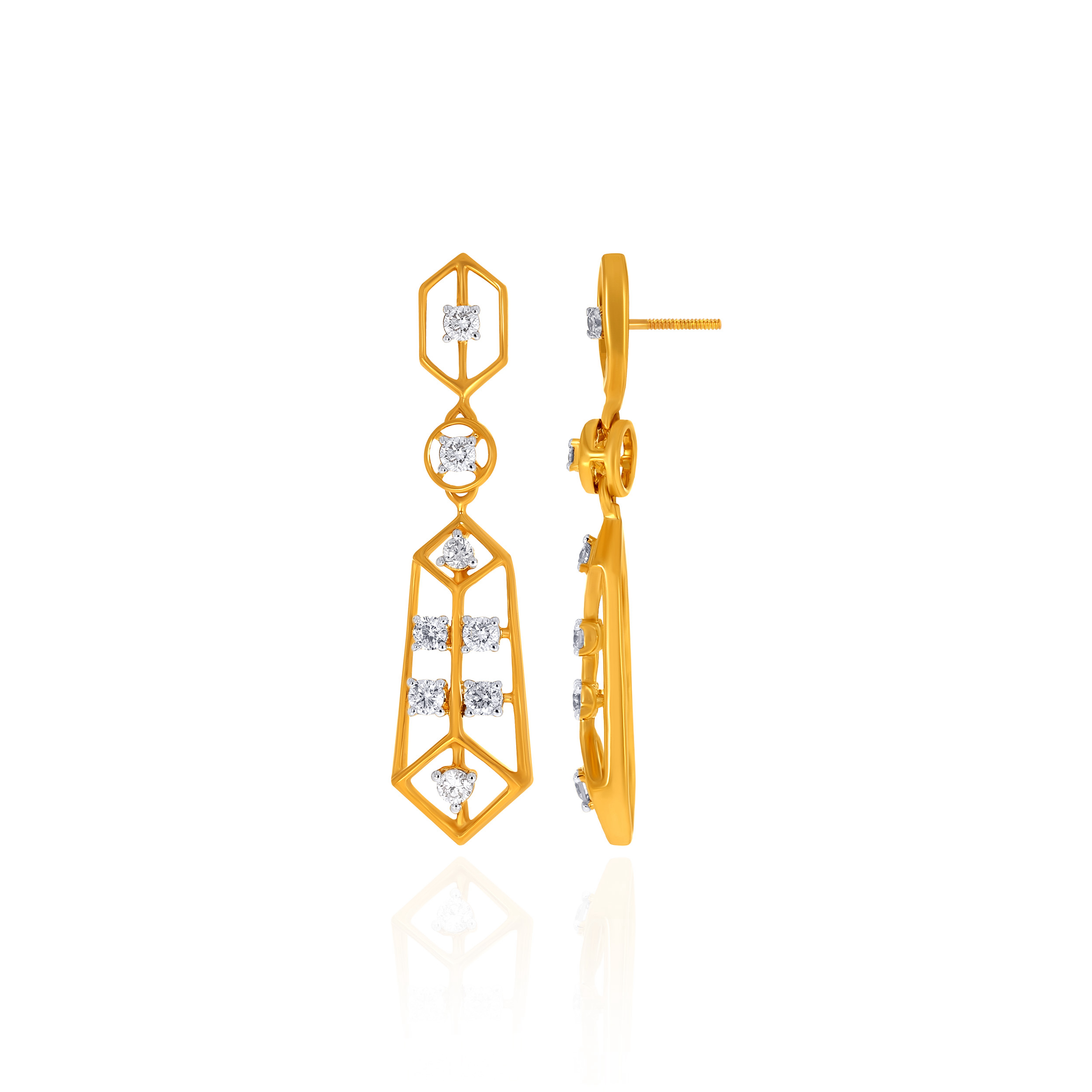 Lucent Outline Diamond Earrings - Senco Gold and Diamonds