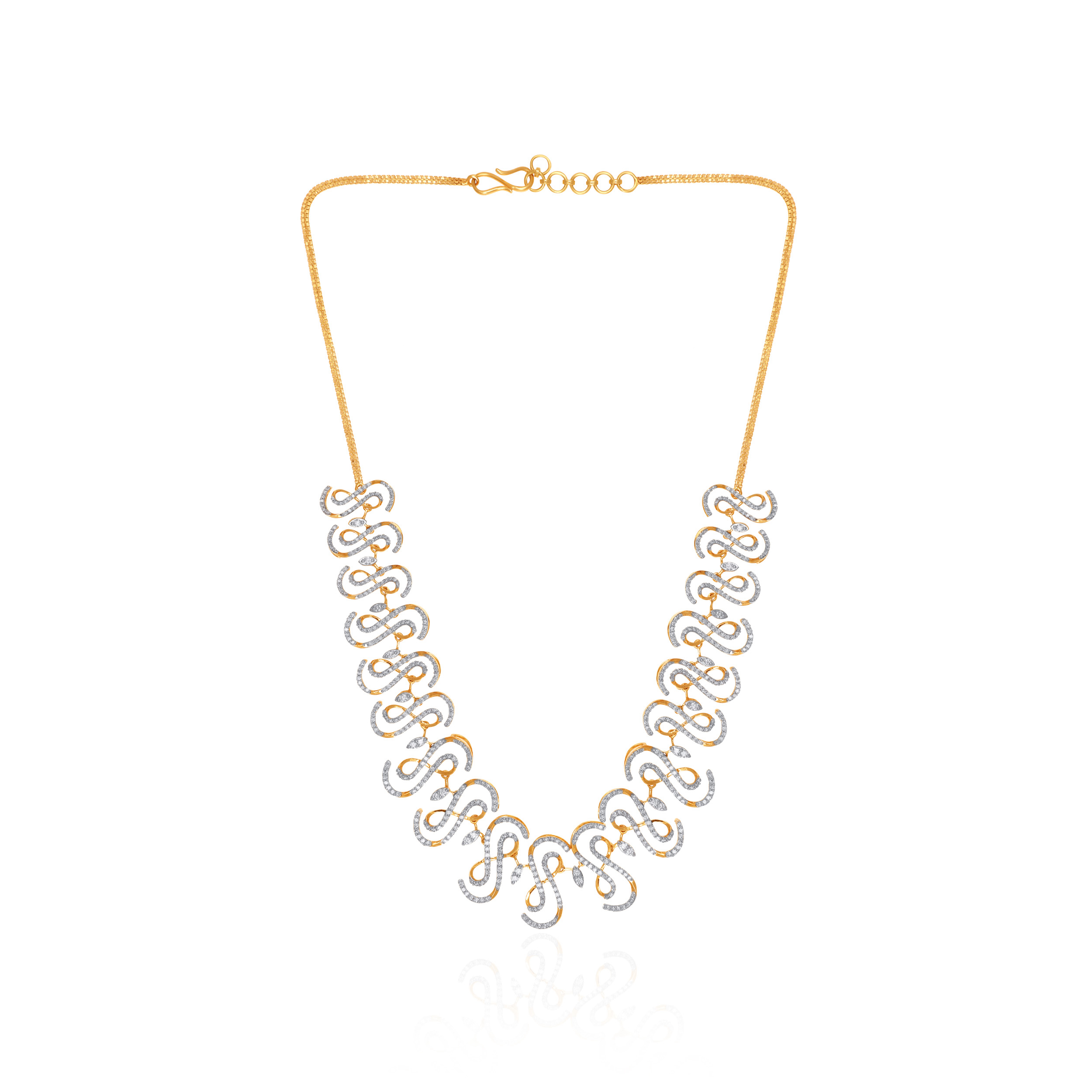 Luxury Swirl Diamond Necklace - Senco Gold and Diamonds