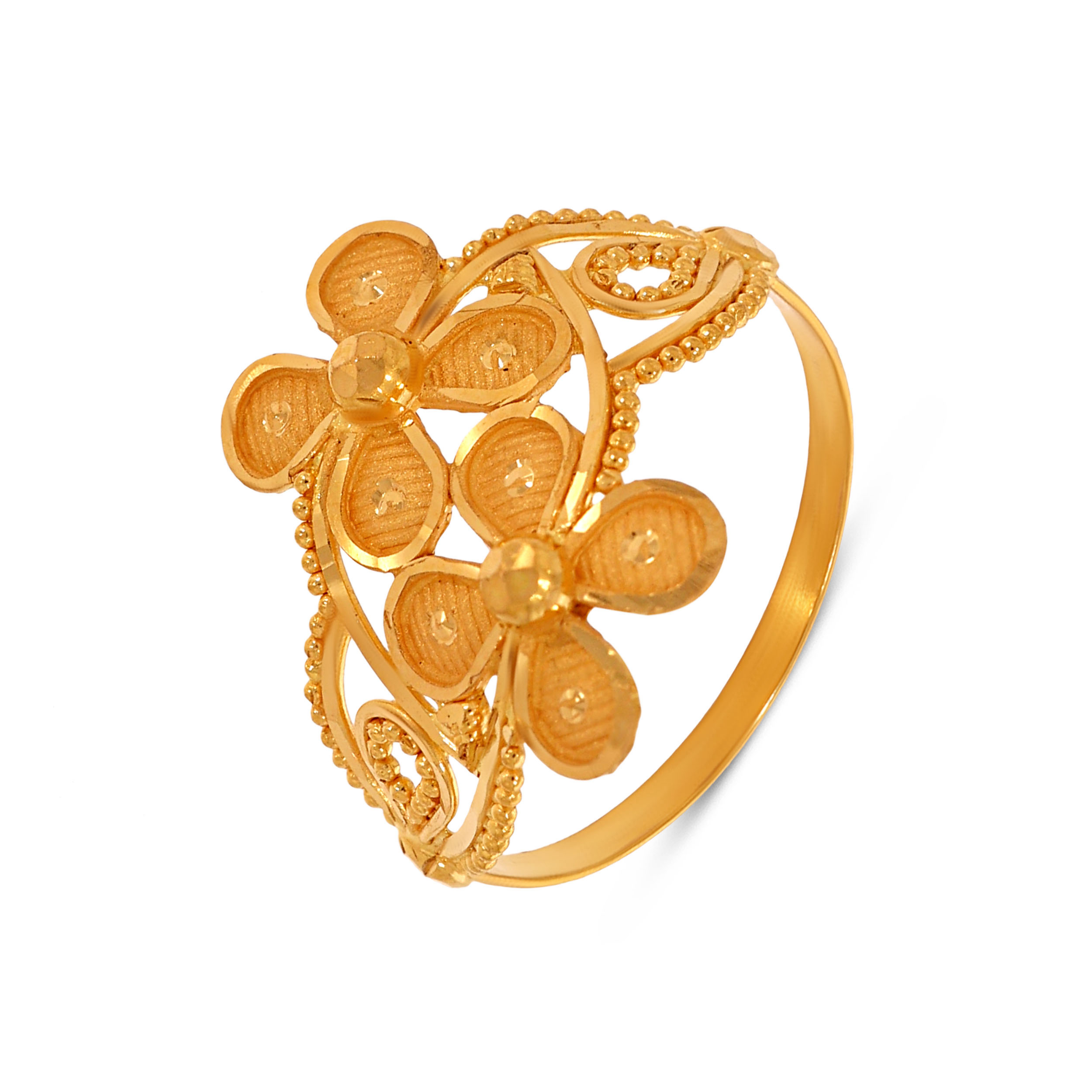 Twin Blossom Gold Ring - Senco Gold and Diamonds