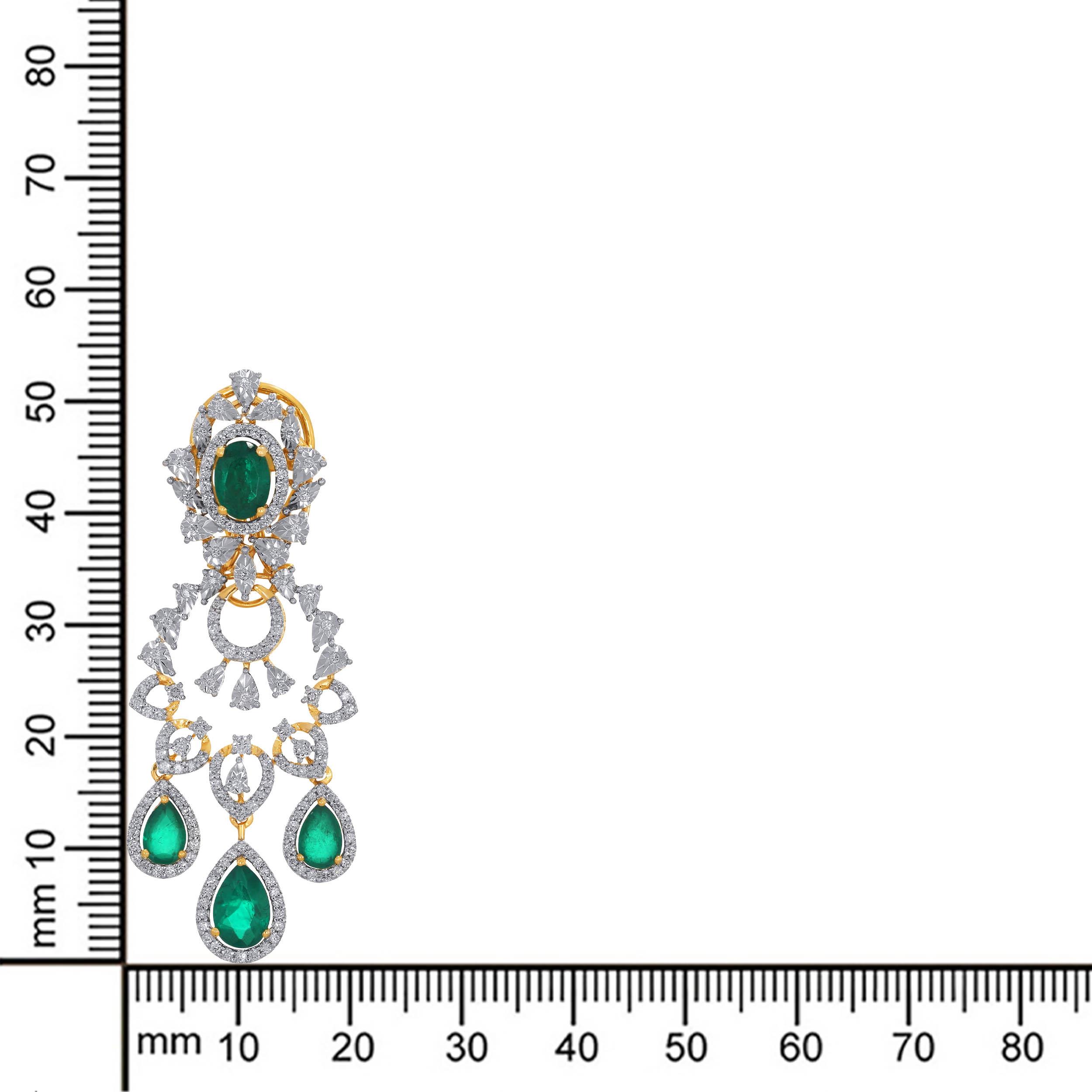 Greeny Gleam Diamond Earrings - Senco Gold and Diamonds