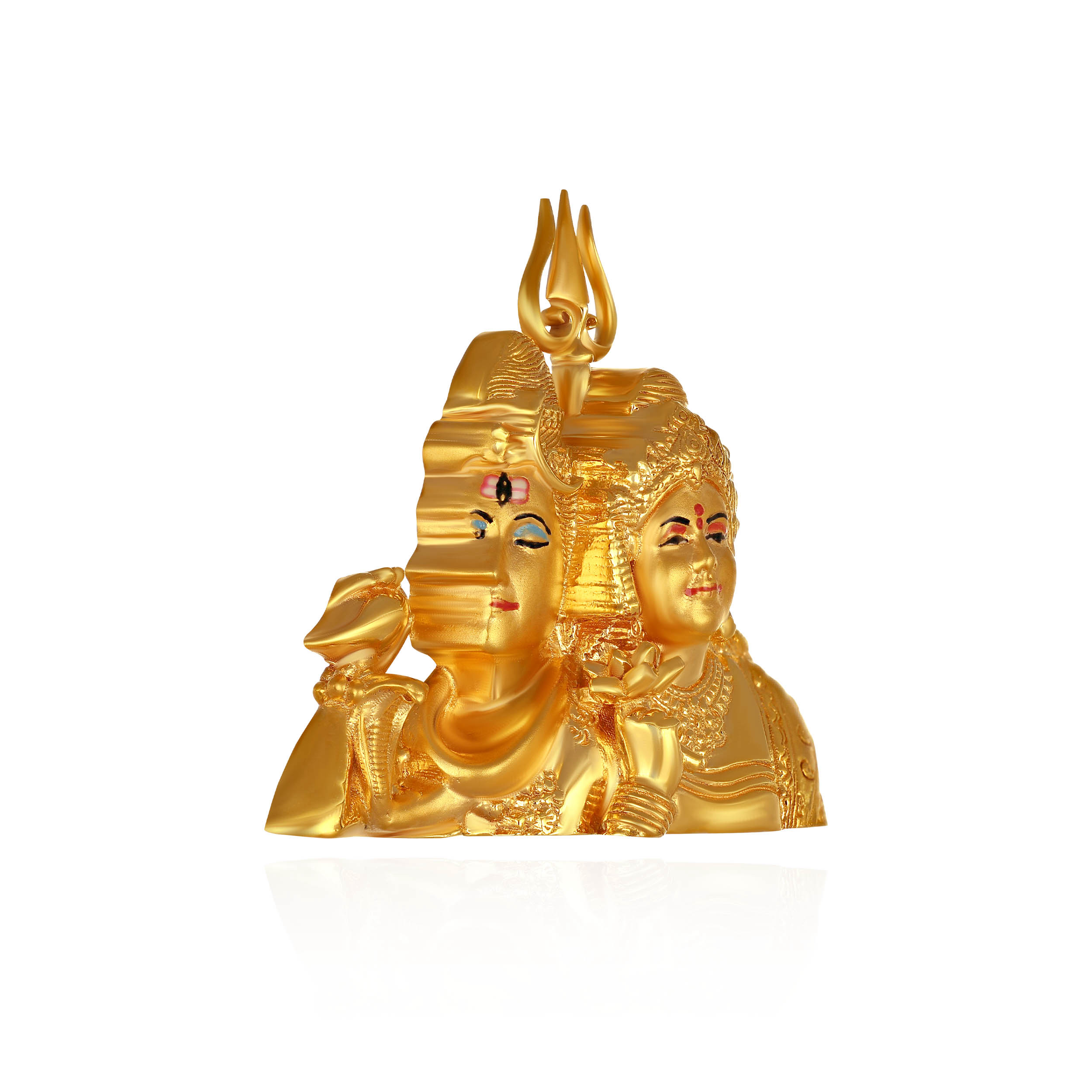 Adiyogi & Shakti Gold Pendant - Senco Gold and Diamonds
