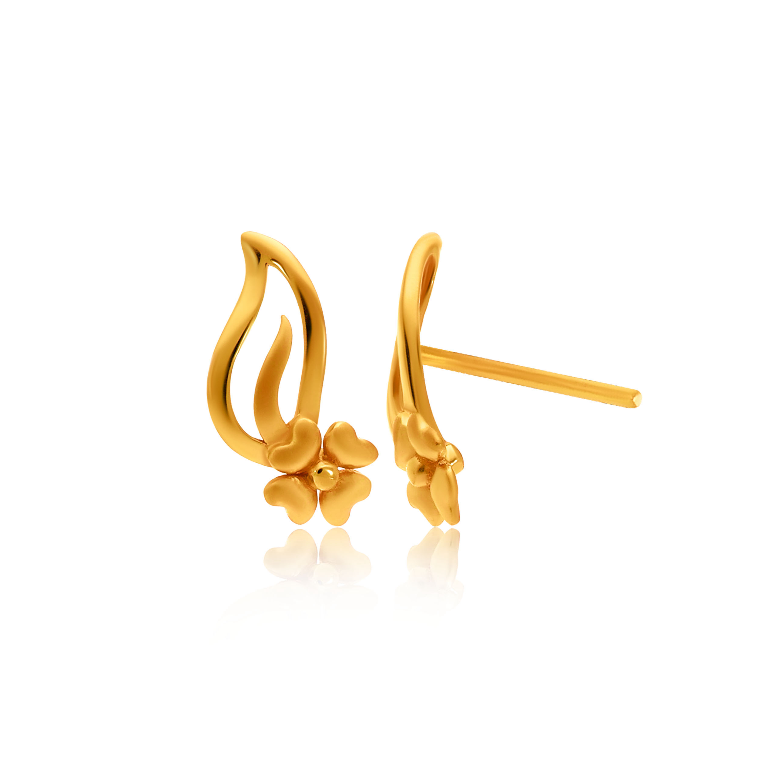 VersaLeaf Clover Gold Studs - Senco Gold and Diamonds