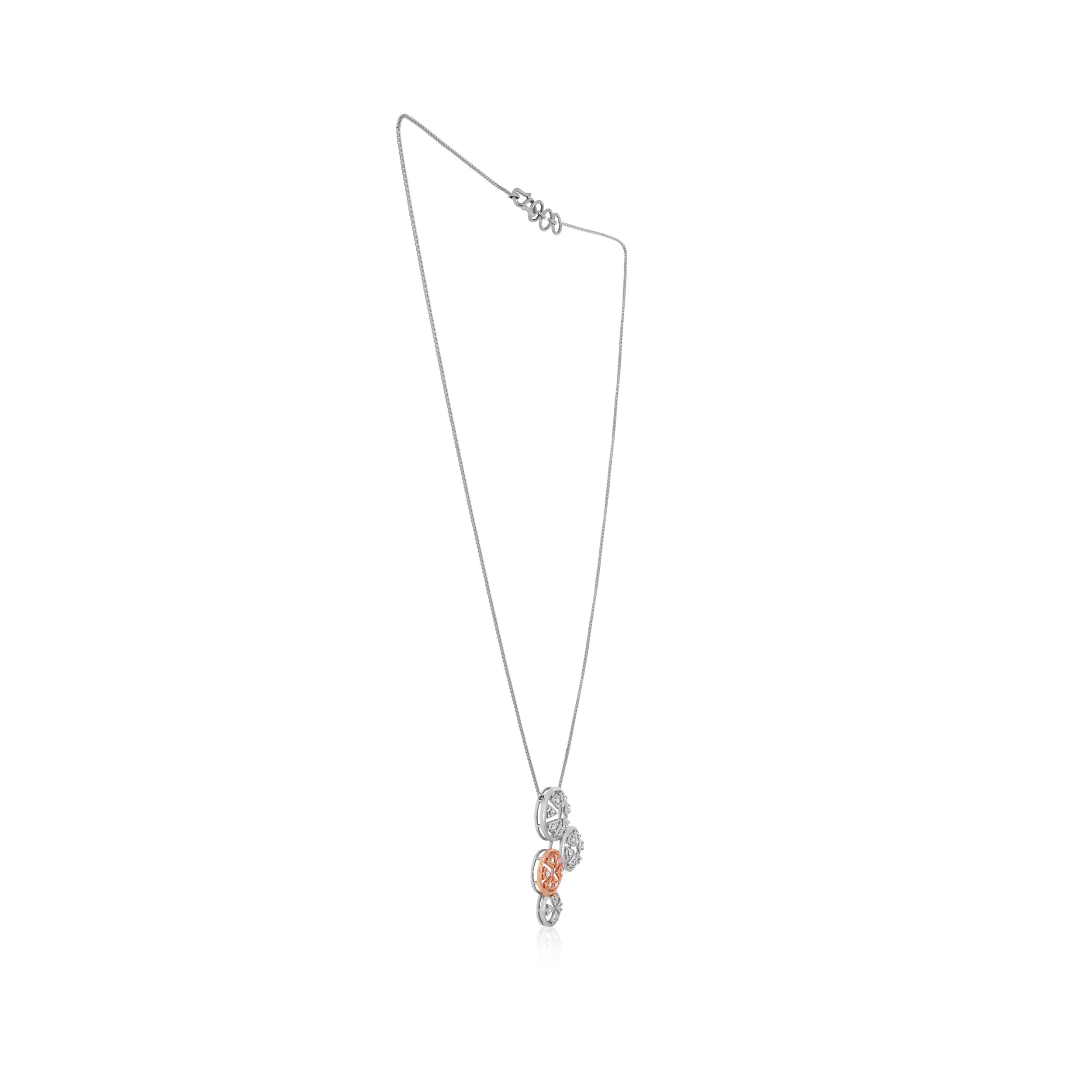 Wheelie Platinum Diamond Chain Pendant - Senco Gold and Diamonds