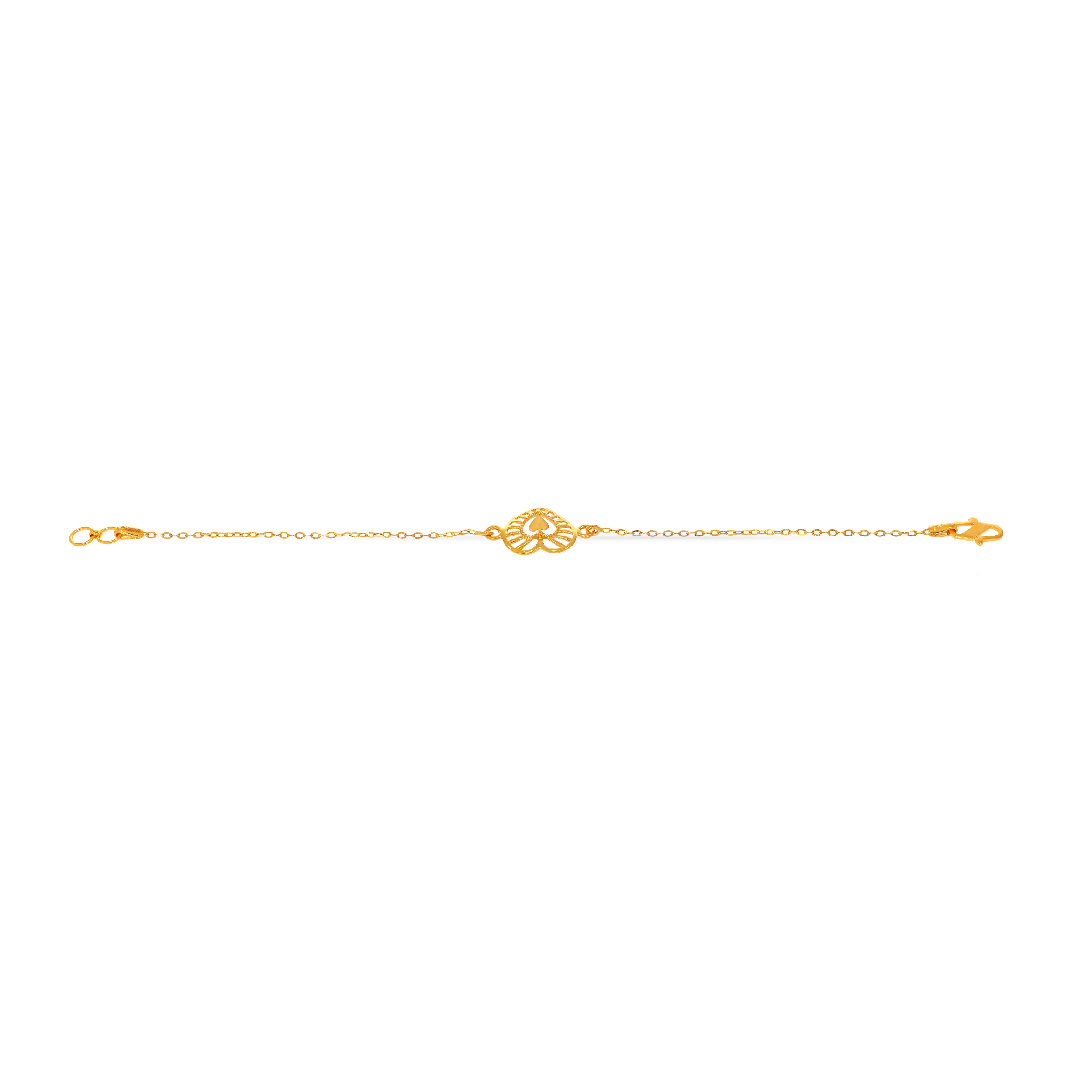 Elegant Heart Gold Bracelet - Senco Gold and Diamonds