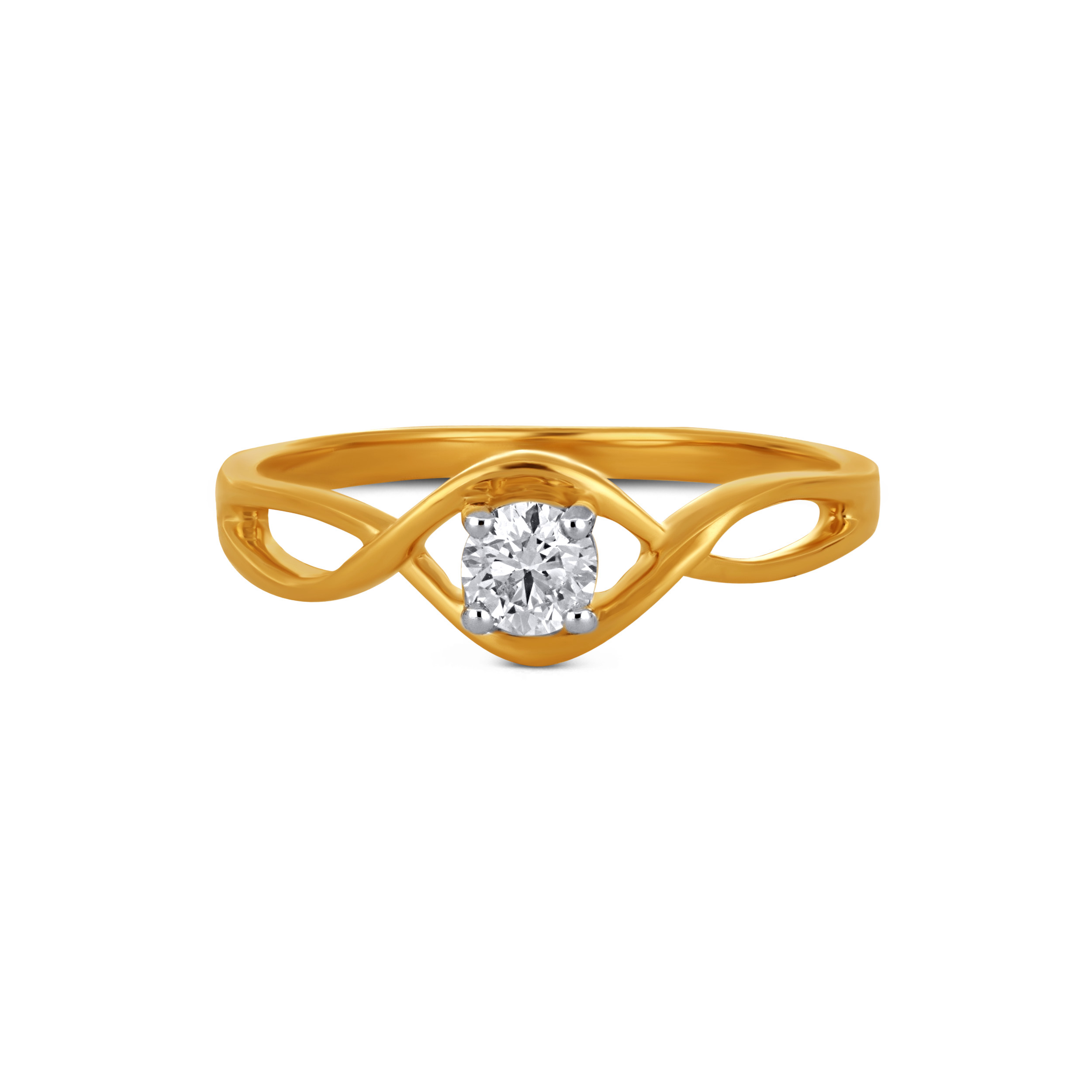 Amara Ribbon Diamond Solitaire Ring alternate view 1